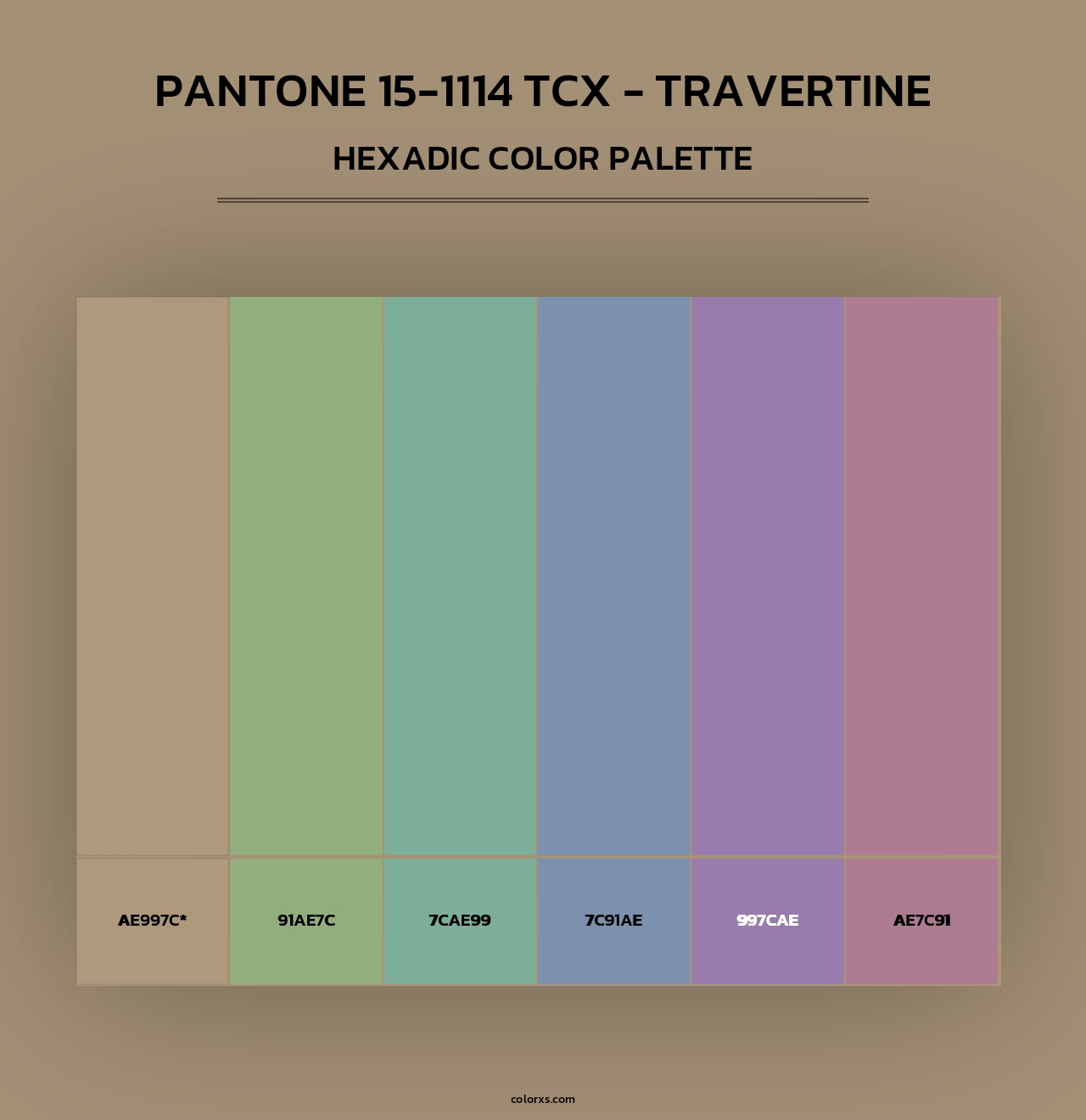 PANTONE 15-1114 TCX - Travertine - Hexadic Color Palette