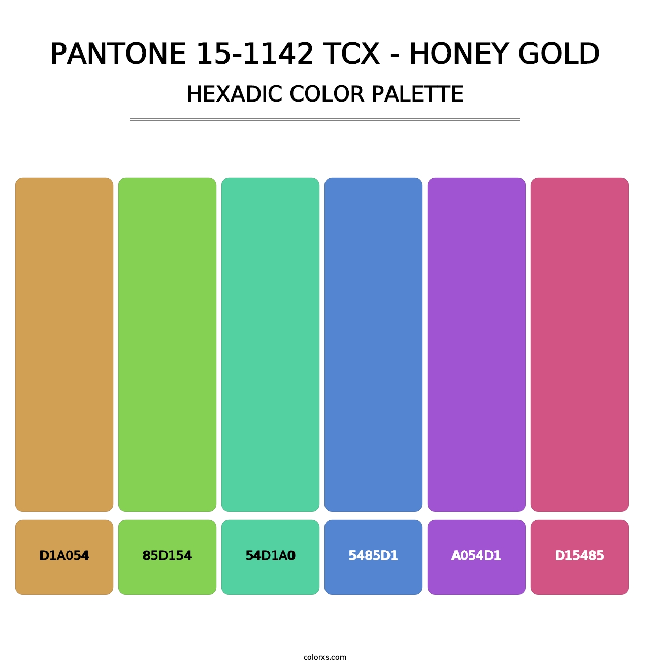 PANTONE 15-1142 TCX - Honey Gold - Hexadic Color Palette