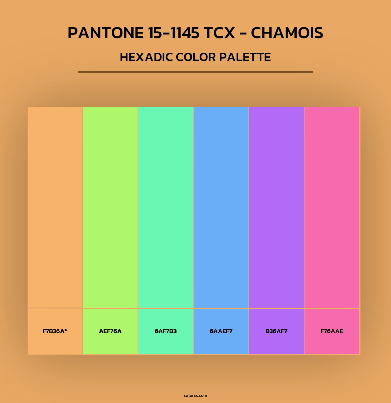 PANTONE 15-1145 TCX - Chamois - Hexadic Color Palette