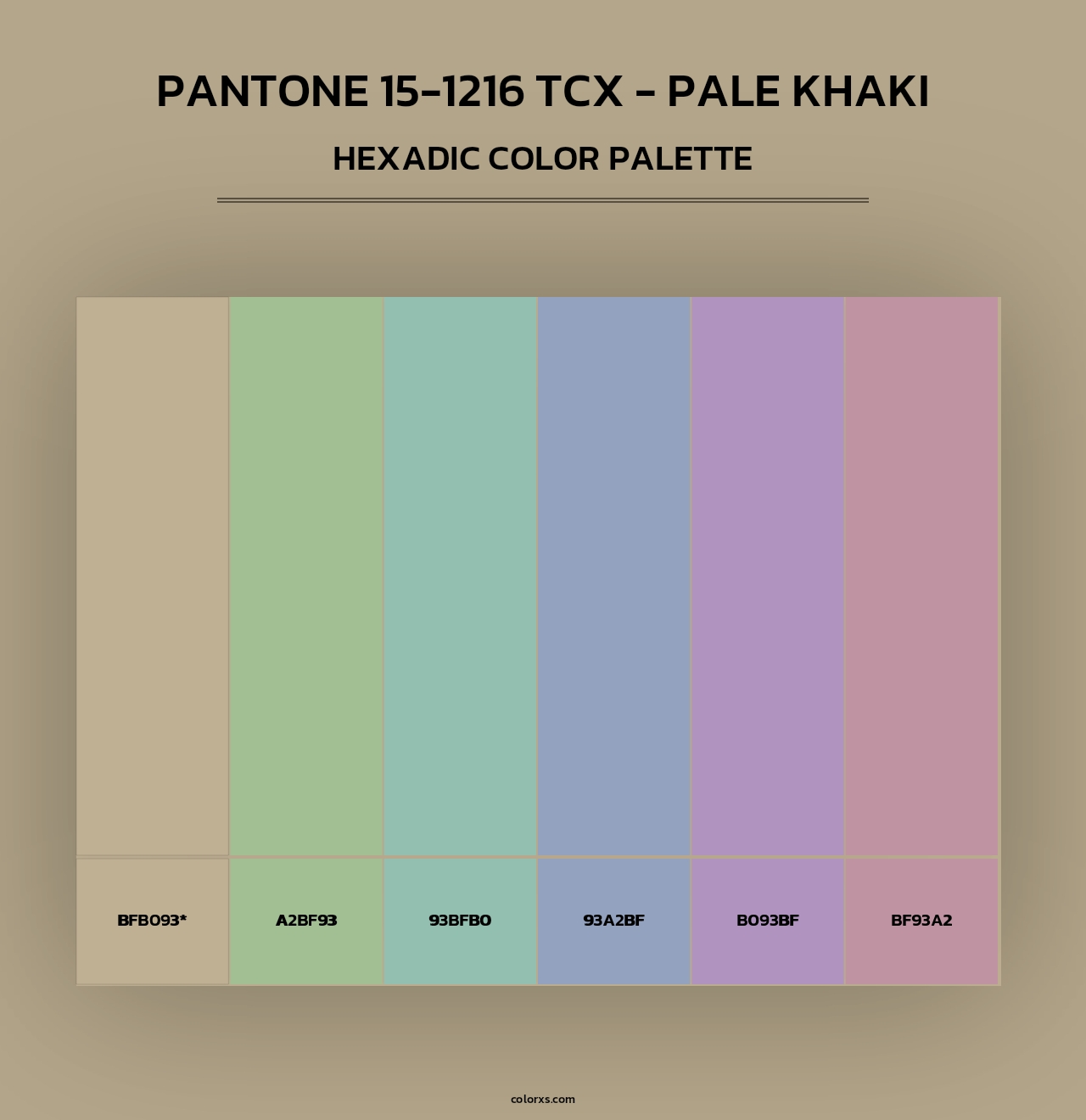 Pantone 15-1216 TCX - Pale Khaki color palettes - colorxs.com