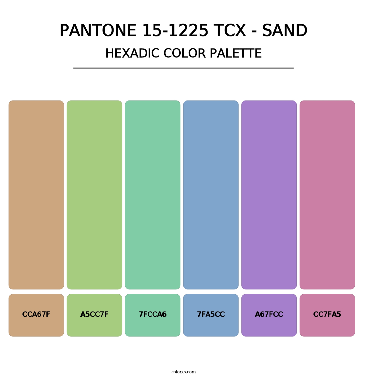 PANTONE 15-1225 TCX - Sand - Hexadic Color Palette