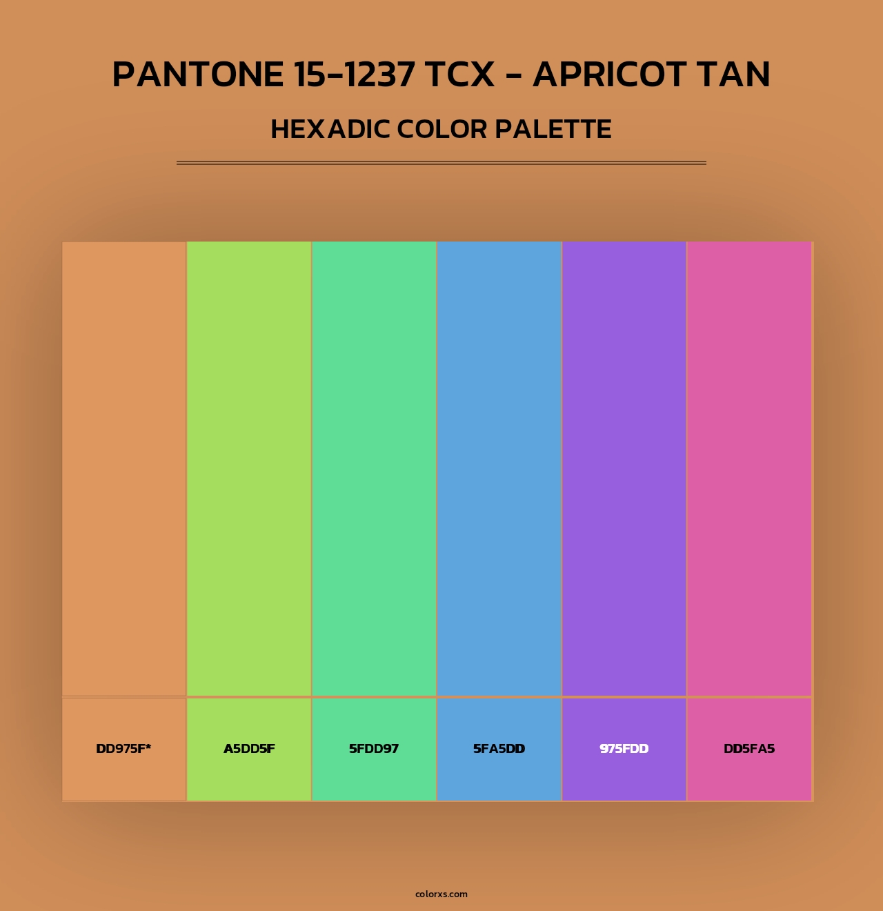PANTONE 15-1237 TCX - Apricot Tan - Hexadic Color Palette