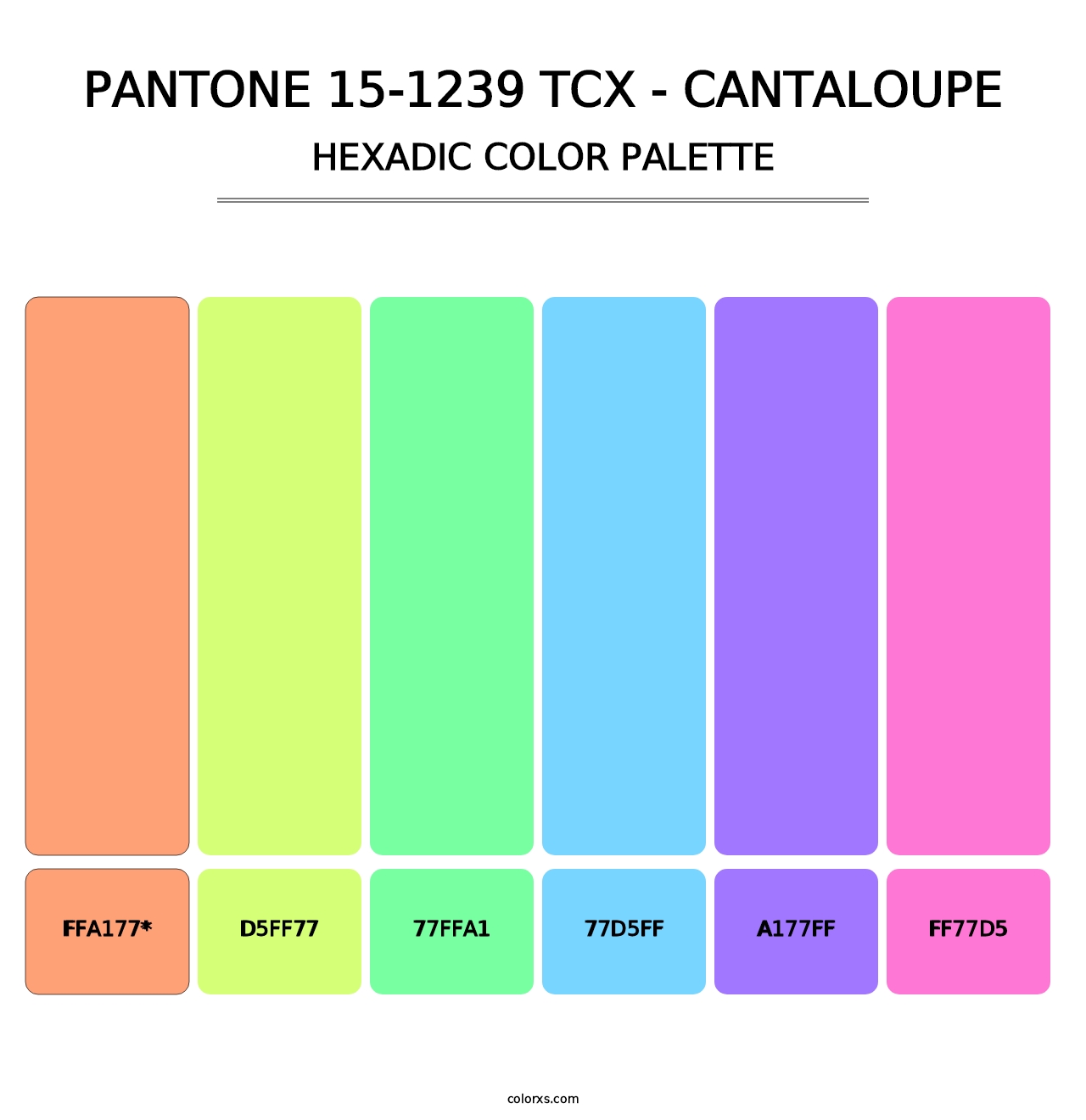 PANTONE 15-1239 TCX - Cantaloupe - Hexadic Color Palette