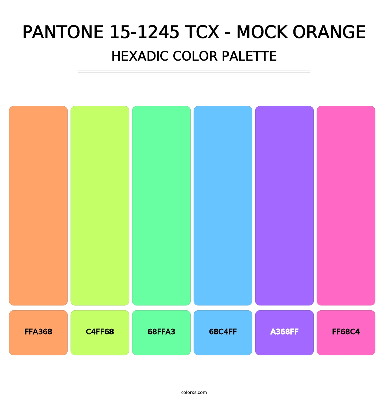 PANTONE 15-1245 TCX - Mock Orange - Hexadic Color Palette
