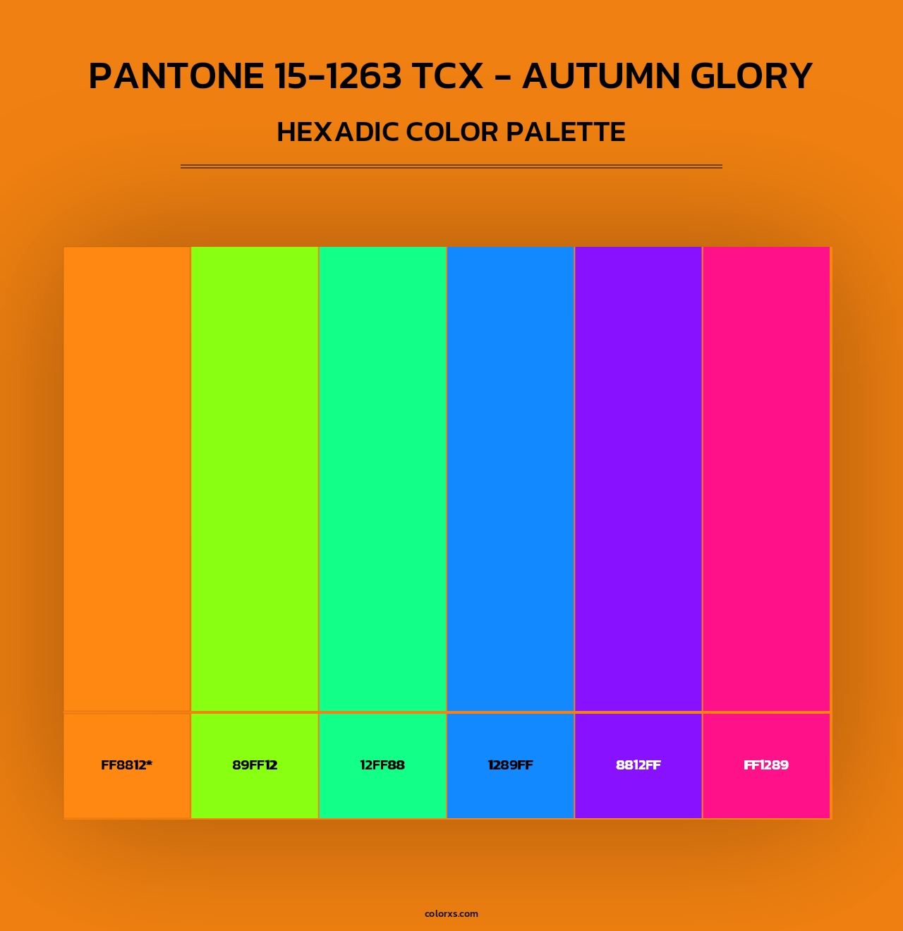 PANTONE 15-1263 TCX - Autumn Glory - Hexadic Color Palette