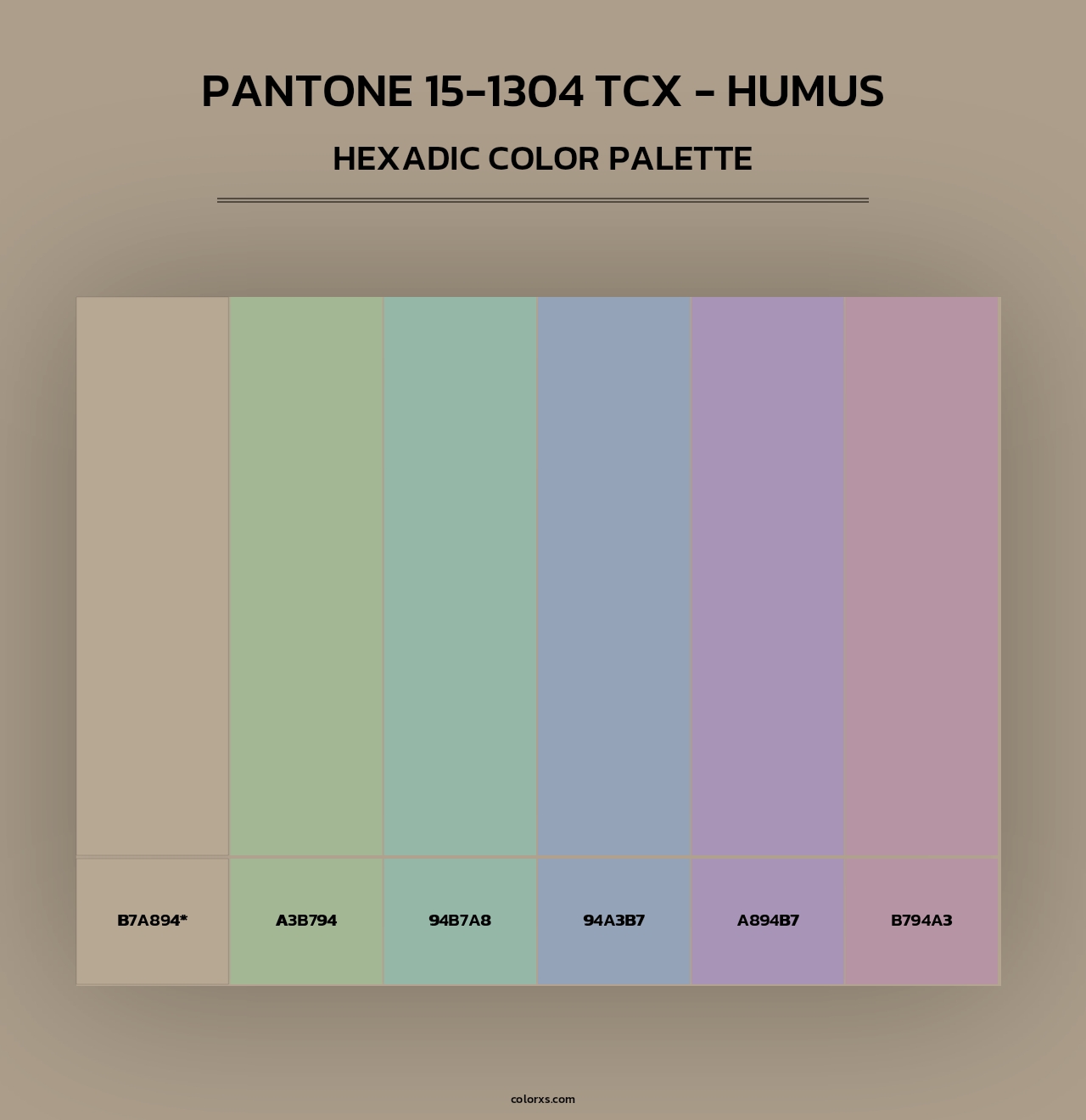 PANTONE 15-1304 TCX - Humus - Hexadic Color Palette