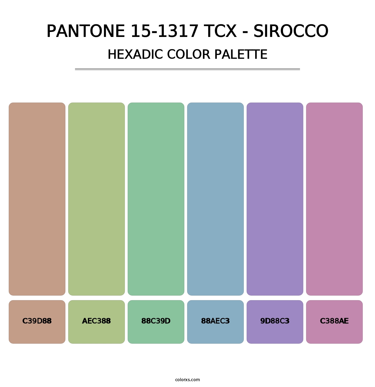 PANTONE 15-1317 TCX - Sirocco - Hexadic Color Palette
