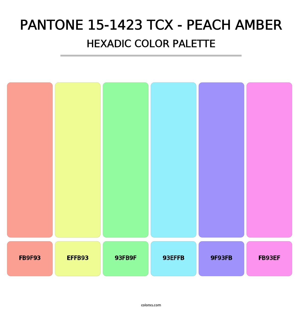 PANTONE 15-1423 TCX - Peach Amber - Hexadic Color Palette