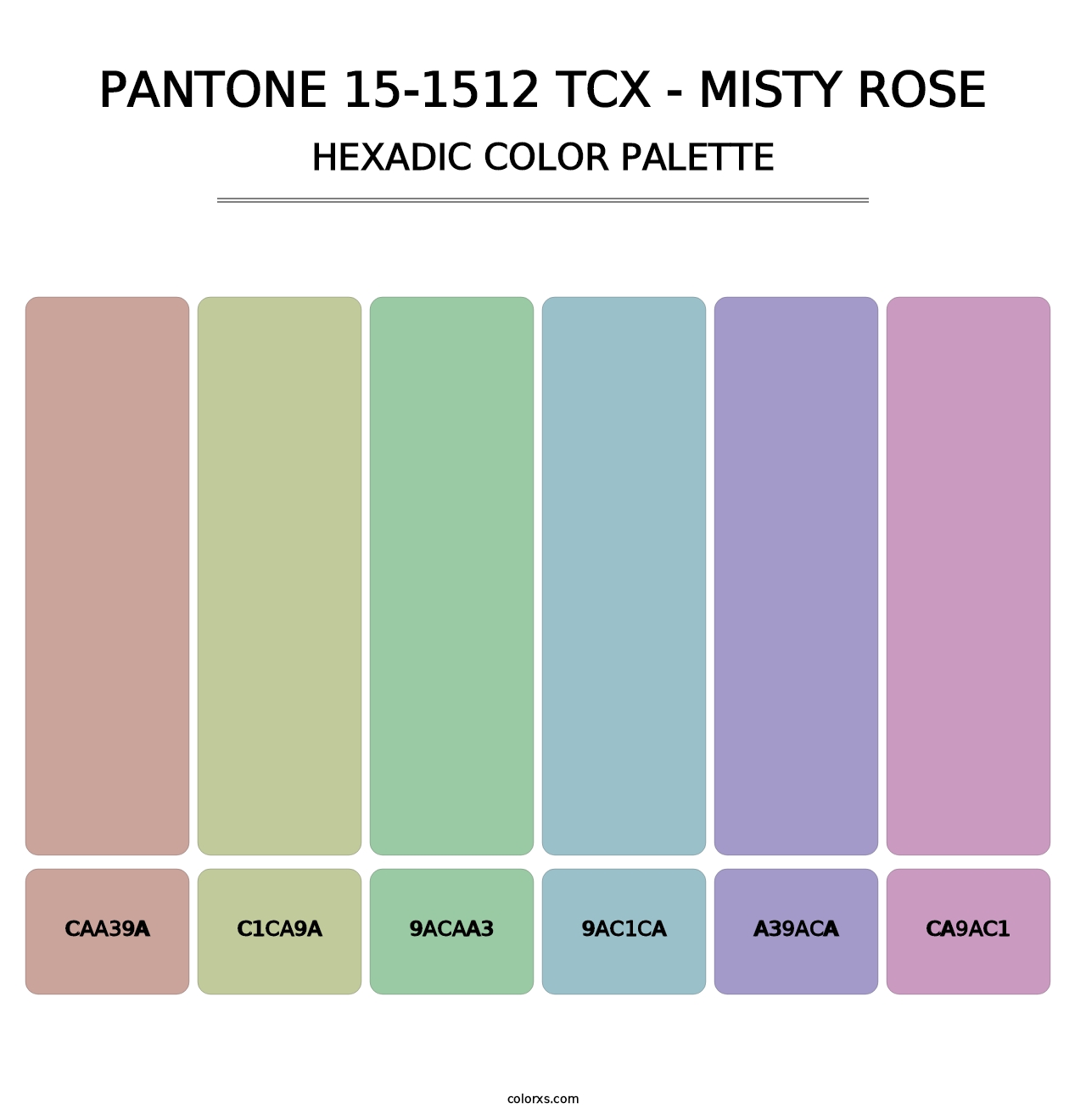 PANTONE 15-1512 TCX - Misty Rose - Hexadic Color Palette