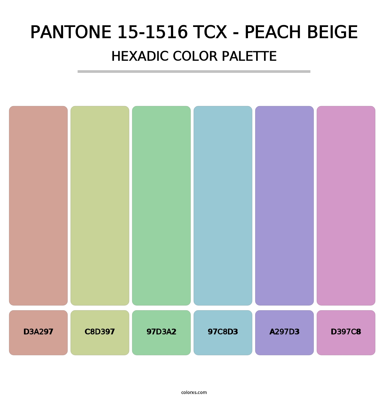PANTONE 15-1516 TCX - Peach Beige - Hexadic Color Palette