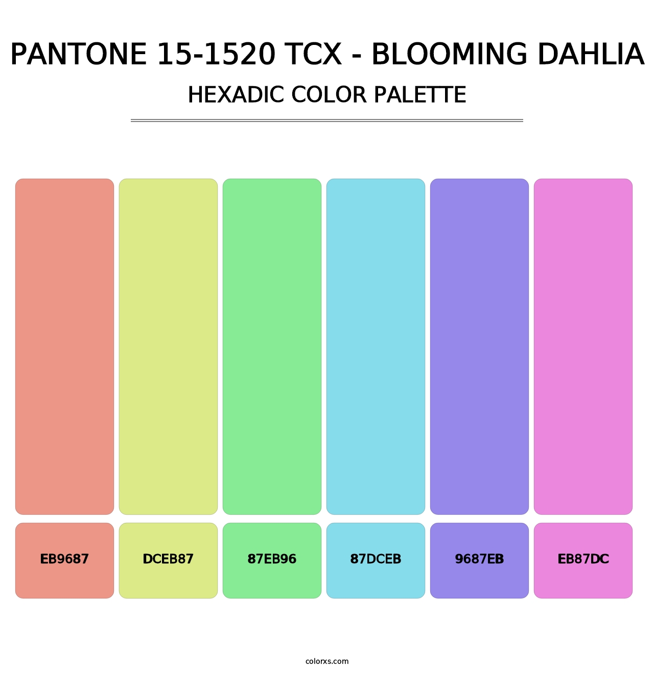 PANTONE 15-1520 TCX - Blooming Dahlia - Hexadic Color Palette