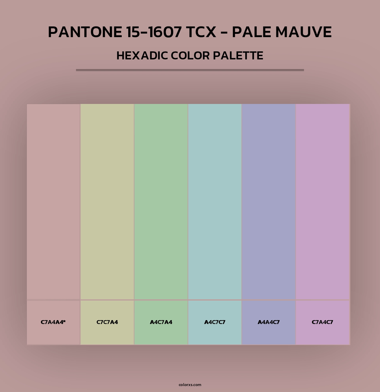 PANTONE 15-1607 TCX - Pale Mauve - Hexadic Color Palette