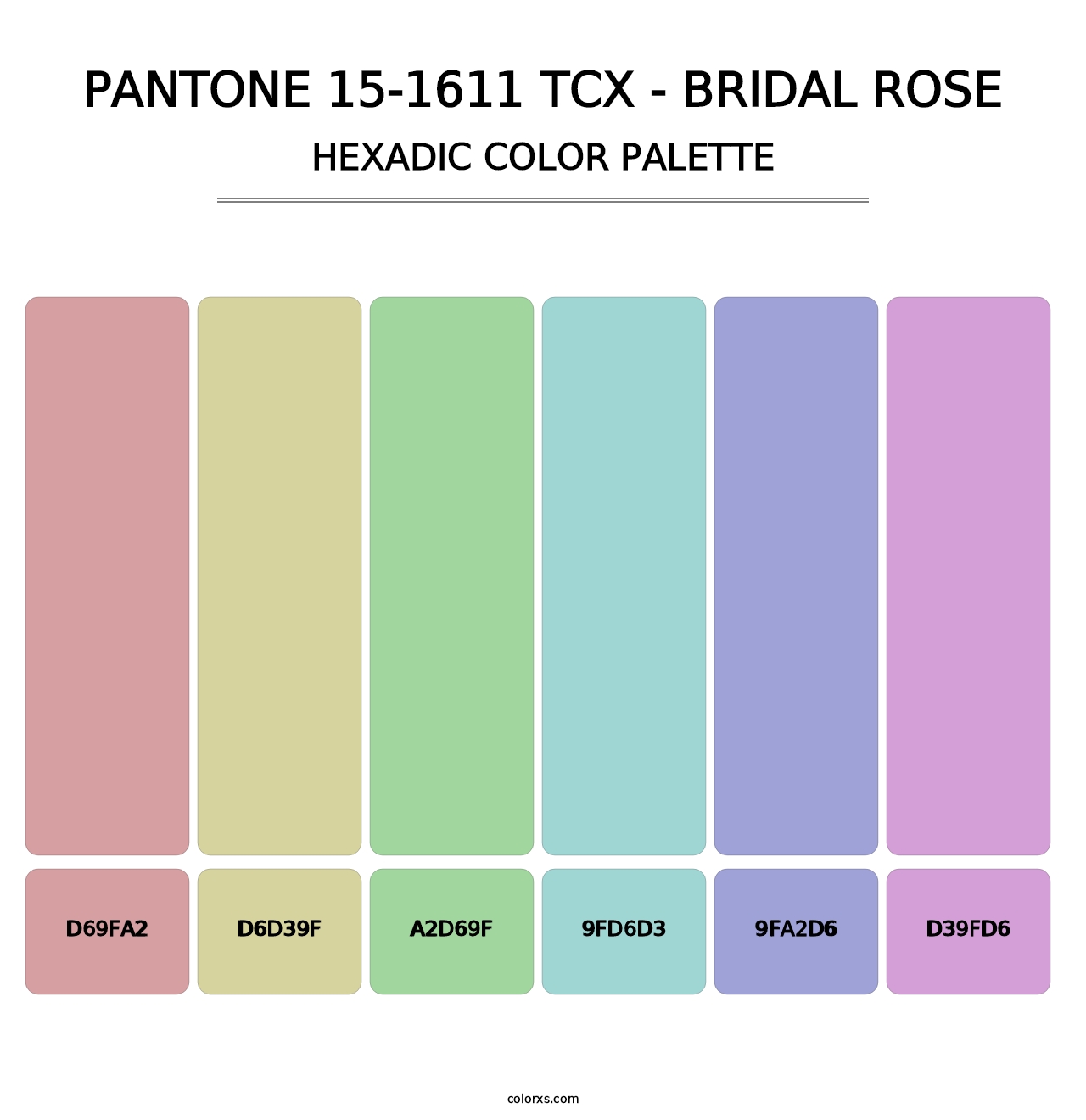 PANTONE 15-1611 TCX - Bridal Rose - Hexadic Color Palette