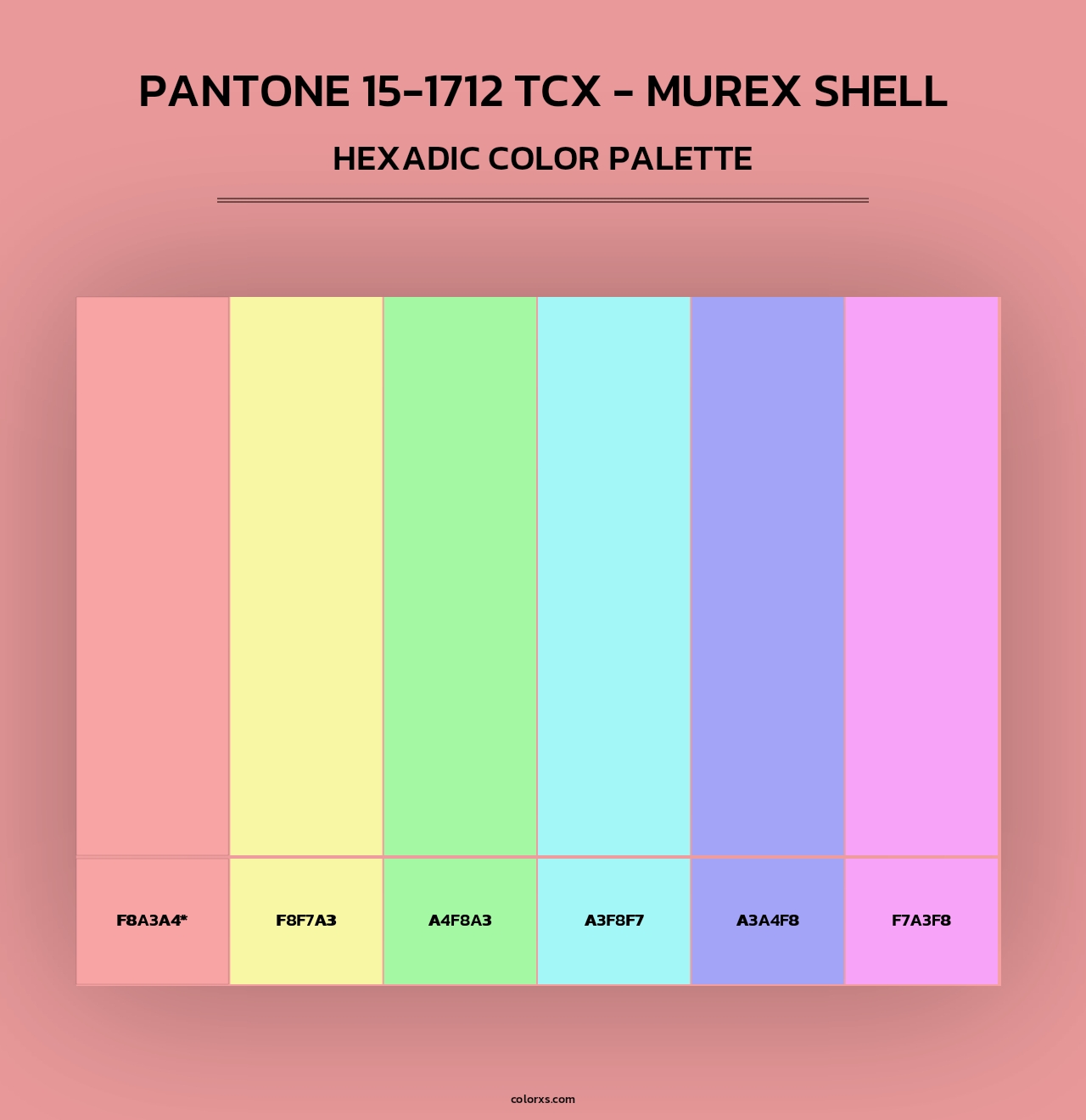 PANTONE 15-1712 TCX - Murex Shell - Hexadic Color Palette