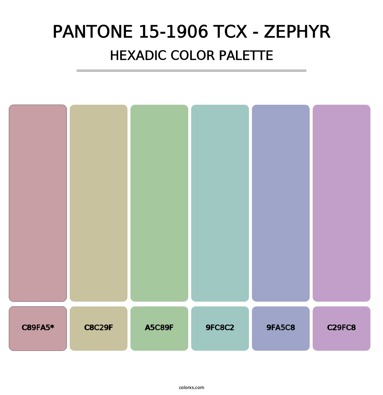 PANTONE 15-1906 TCX - Zephyr - Hexadic Color Palette