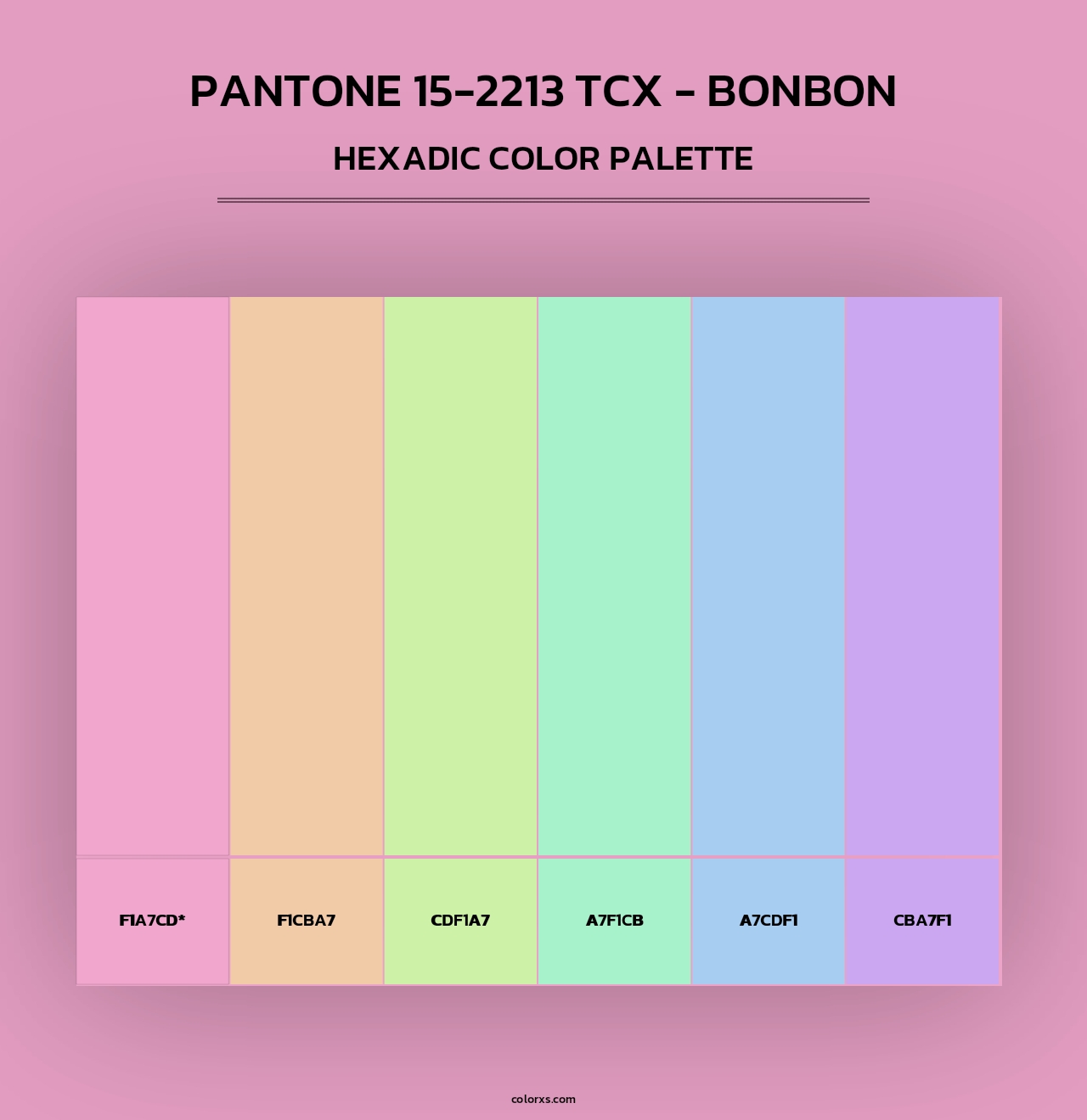 PANTONE 15-2213 TCX - Bonbon - Hexadic Color Palette