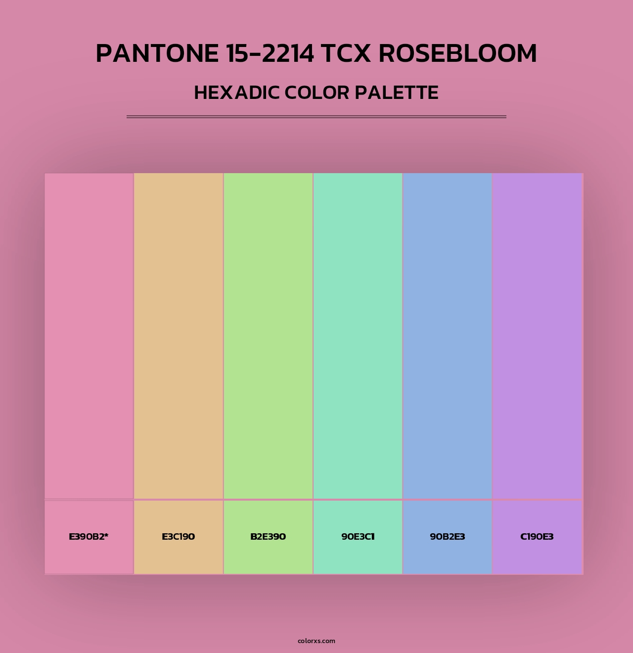 PANTONE 15-2214 TCX Rosebloom - Hexadic Color Palette