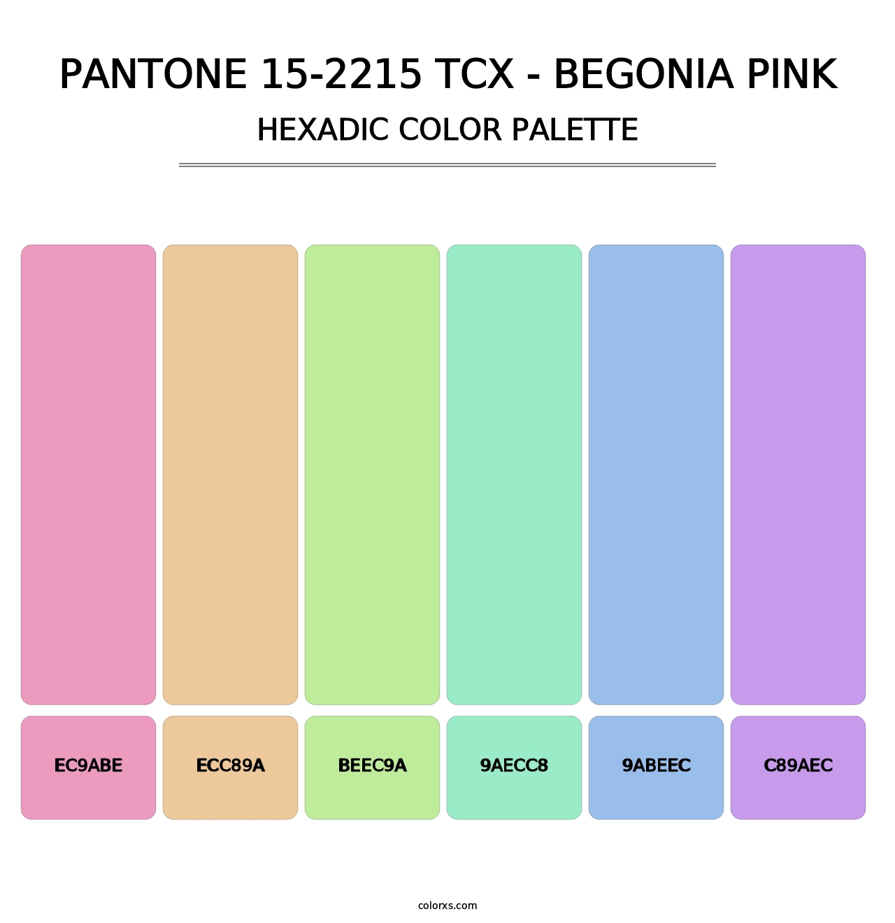 PANTONE 15-2215 TCX - Begonia Pink - Hexadic Color Palette