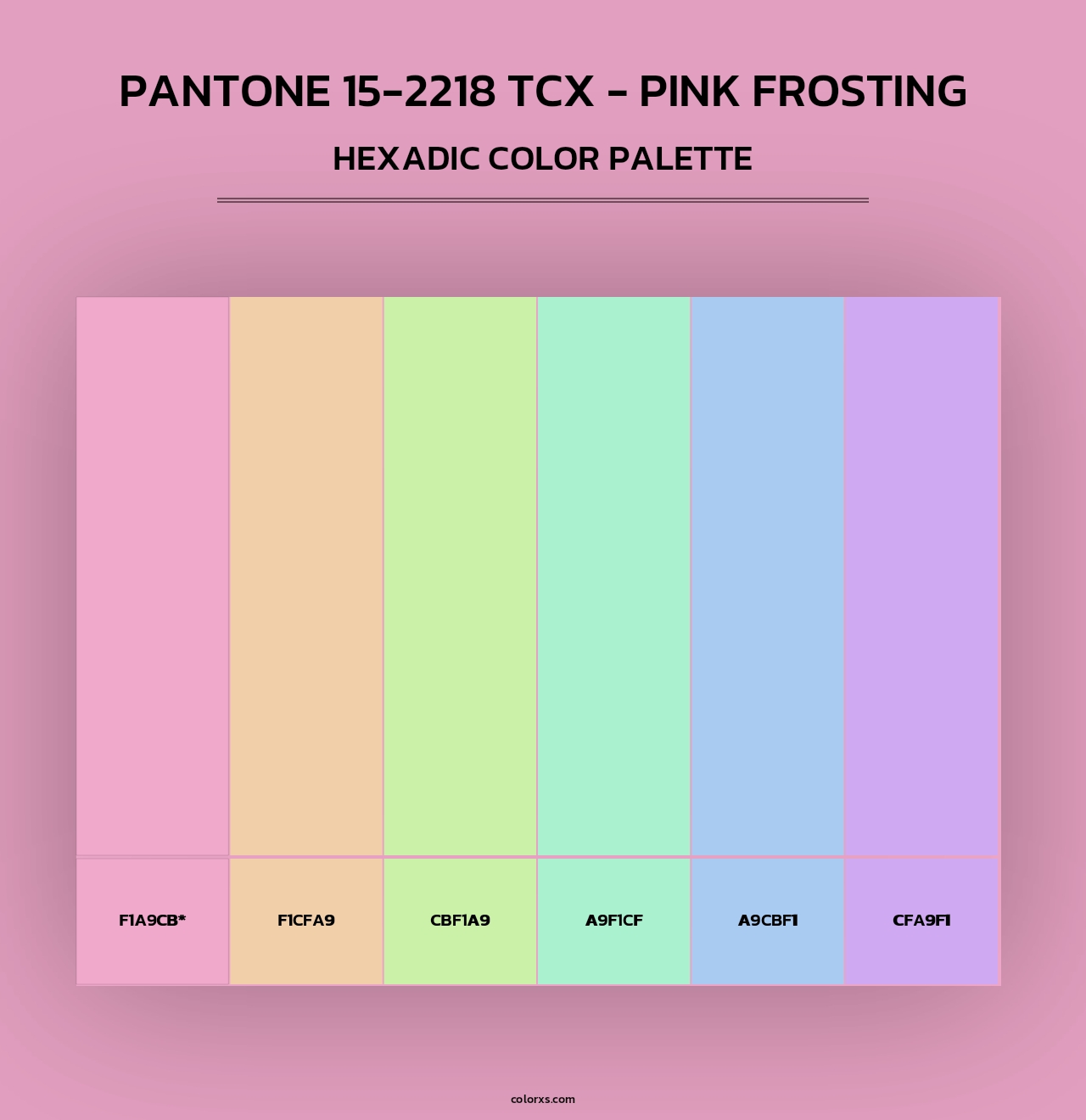PANTONE 15-2218 TCX - Pink Frosting - Hexadic Color Palette