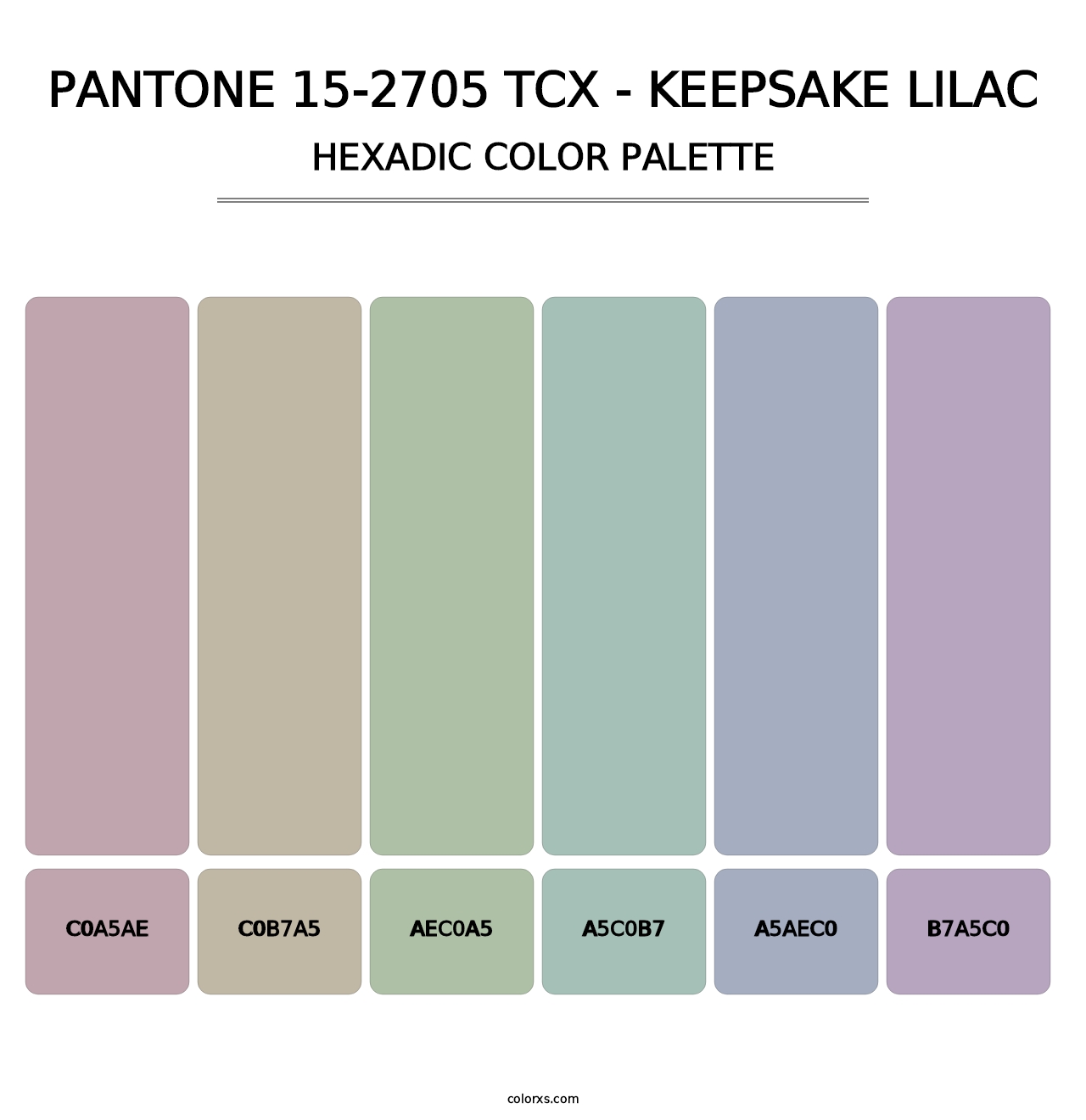 PANTONE 15-2705 TCX - Keepsake Lilac - Hexadic Color Palette