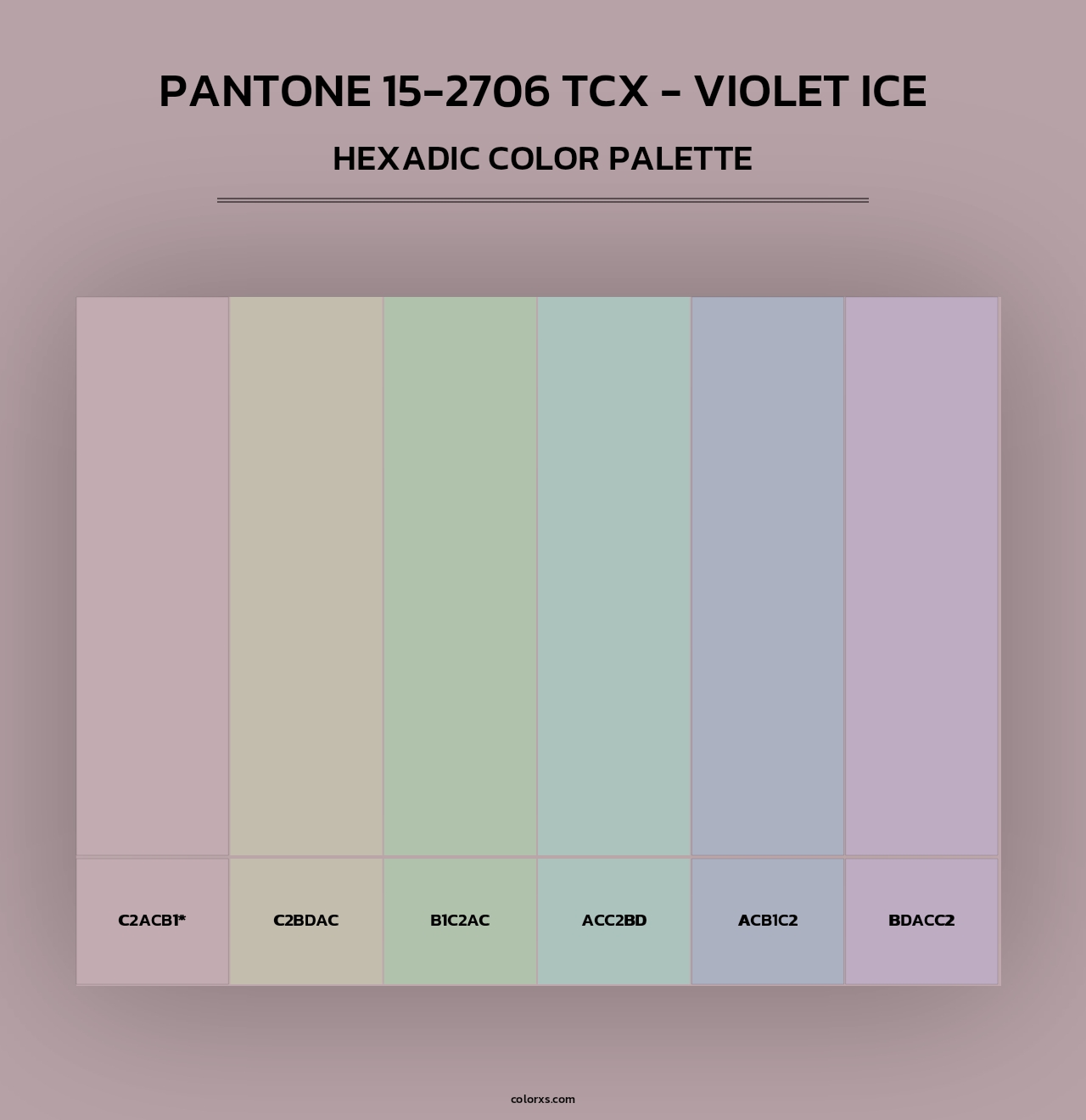 PANTONE 15-2706 TCX - Violet Ice - Hexadic Color Palette