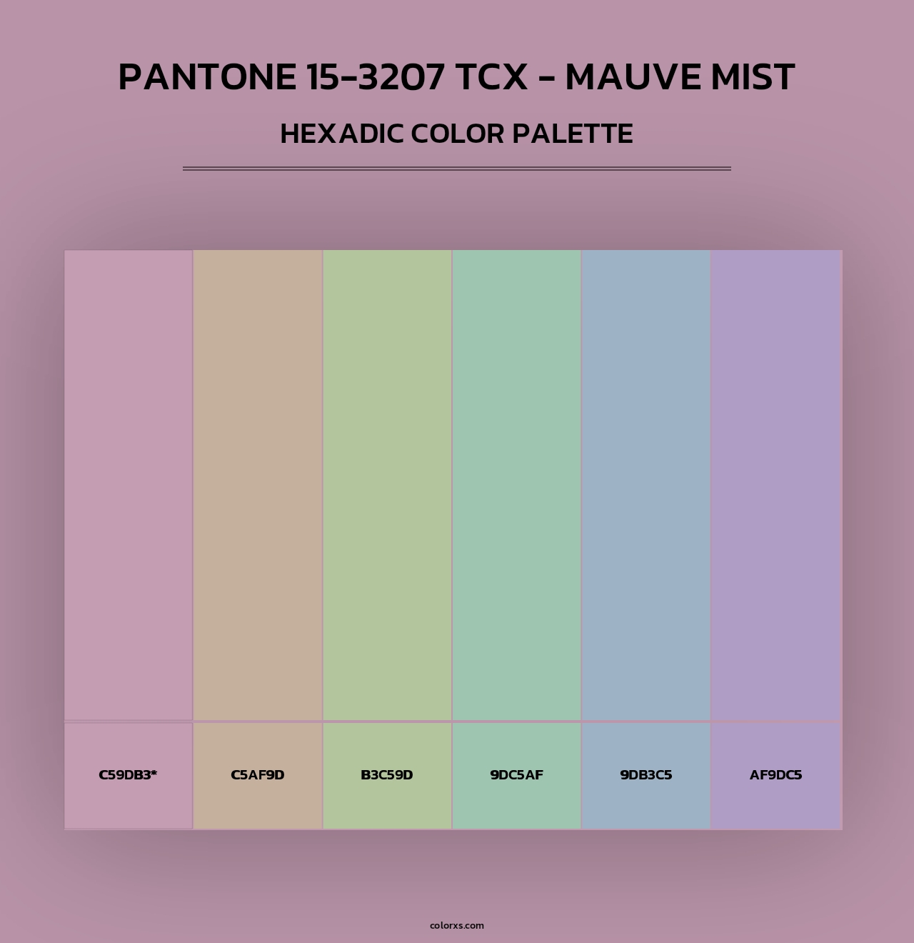 PANTONE 15-3207 TCX - Mauve Mist - Hexadic Color Palette