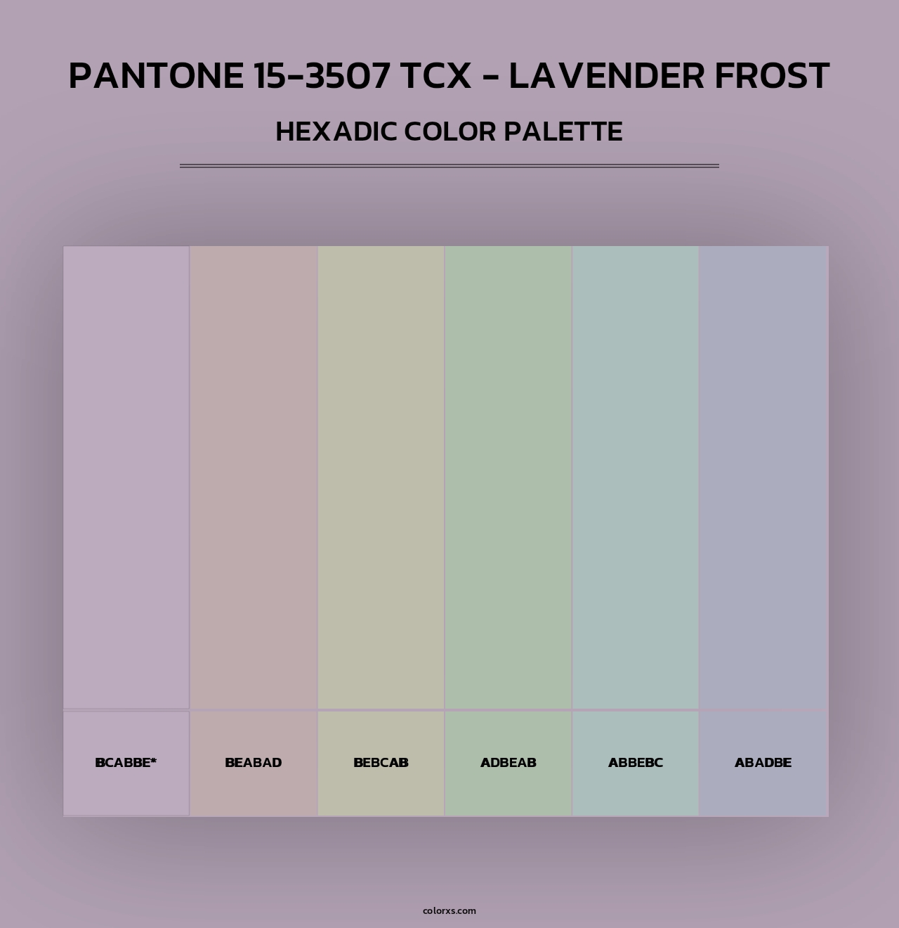 PANTONE 15-3507 TCX - Lavender Frost - Hexadic Color Palette