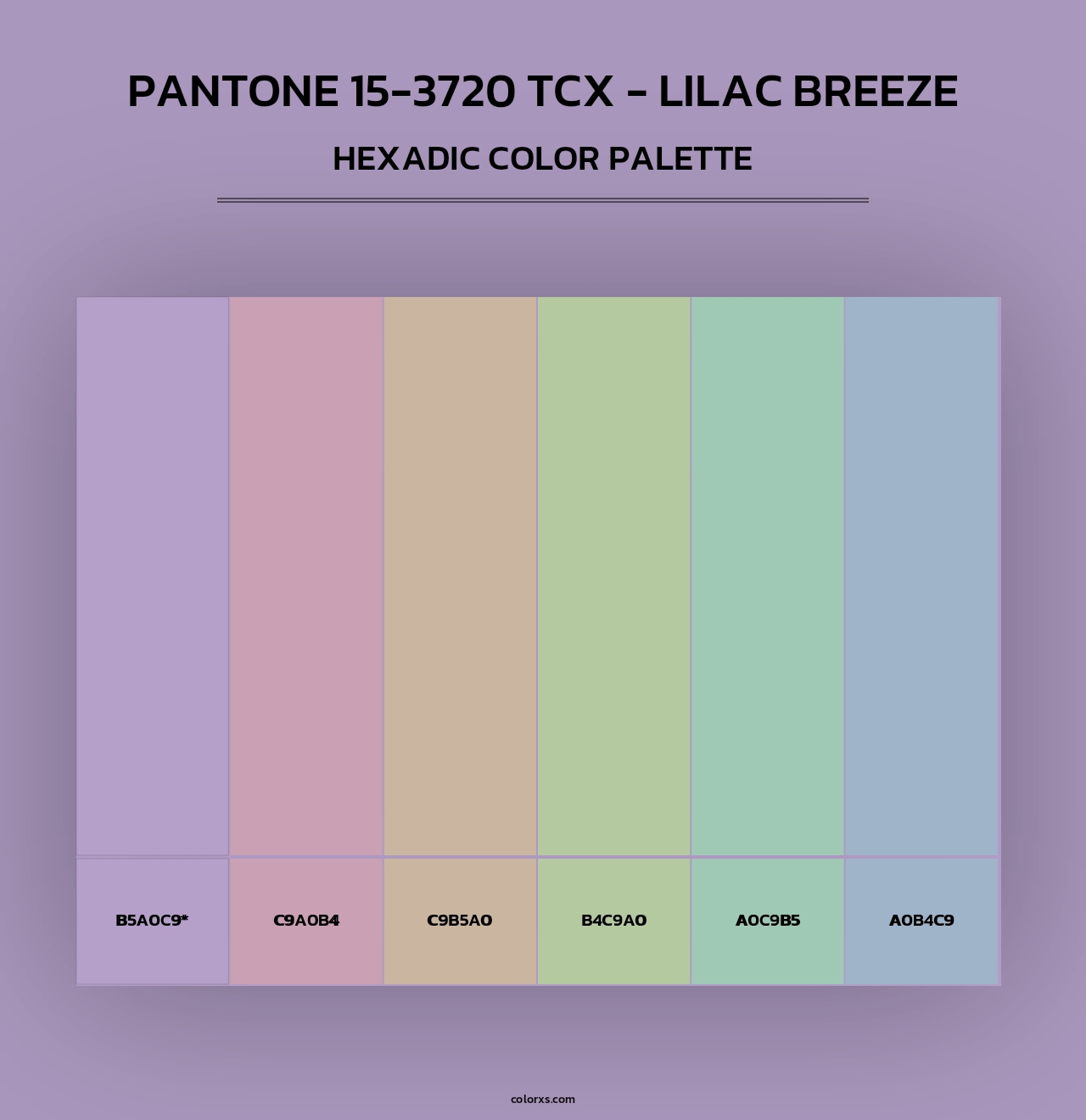 PANTONE 15-3720 TCX - Lilac Breeze - Hexadic Color Palette