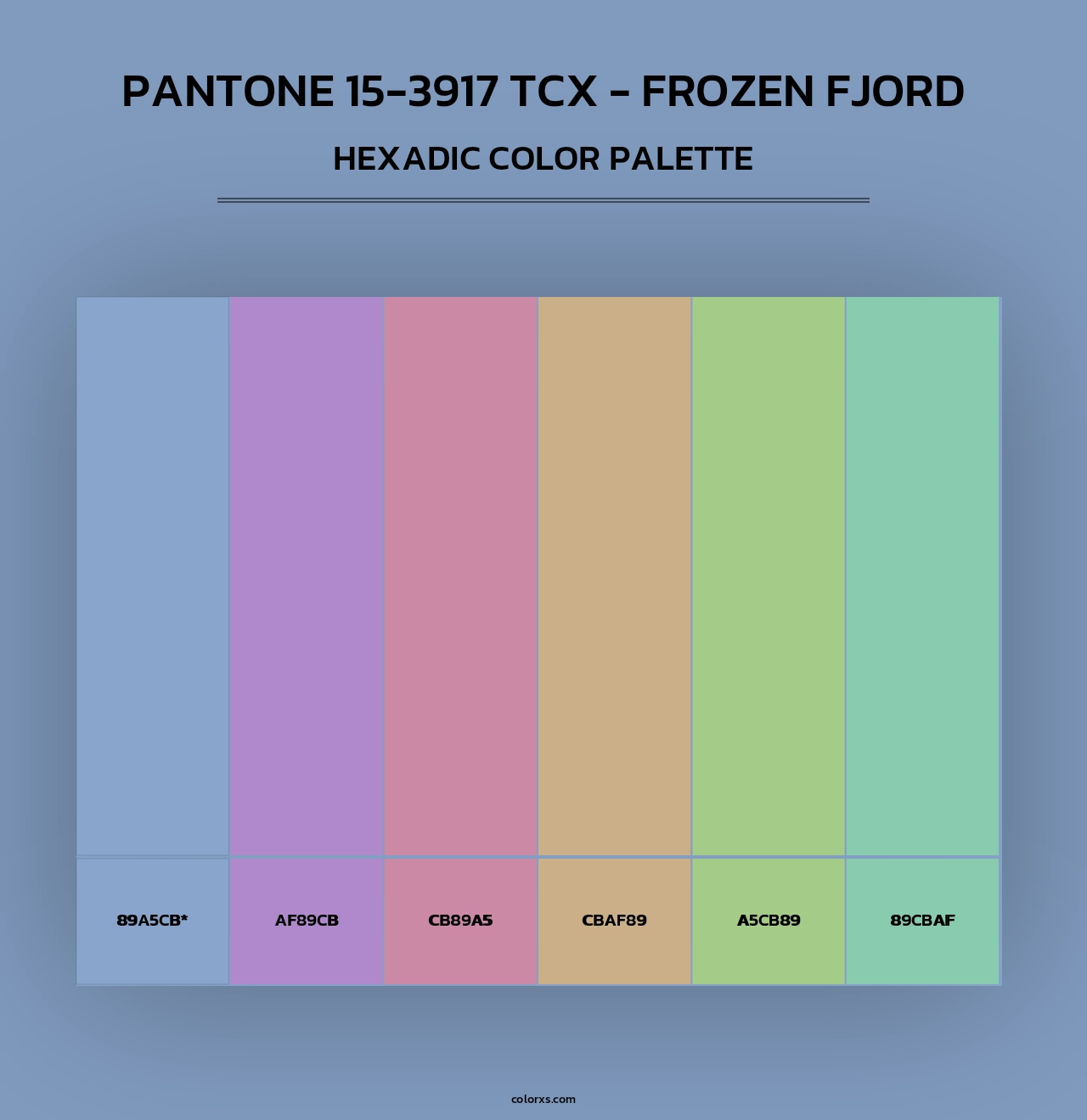 PANTONE 15-3917 TCX - Frozen Fjord - Hexadic Color Palette