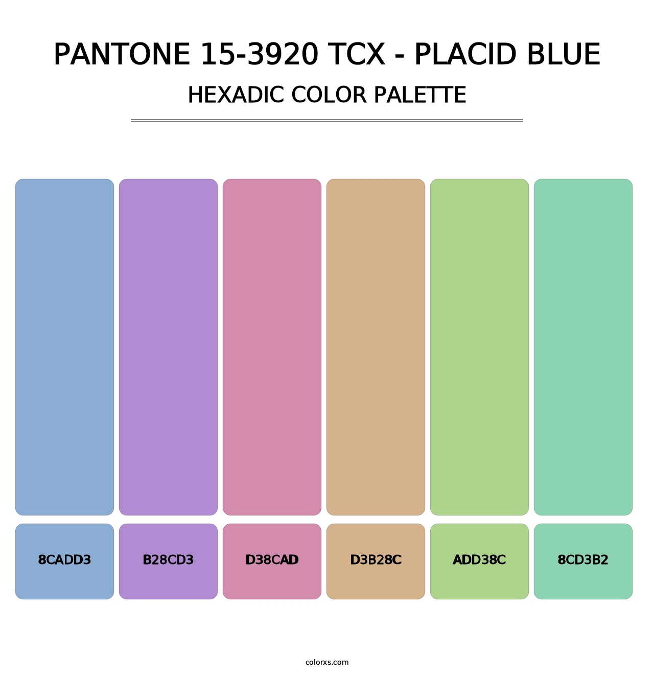 PANTONE 15-3920 TCX - Placid Blue - Hexadic Color Palette