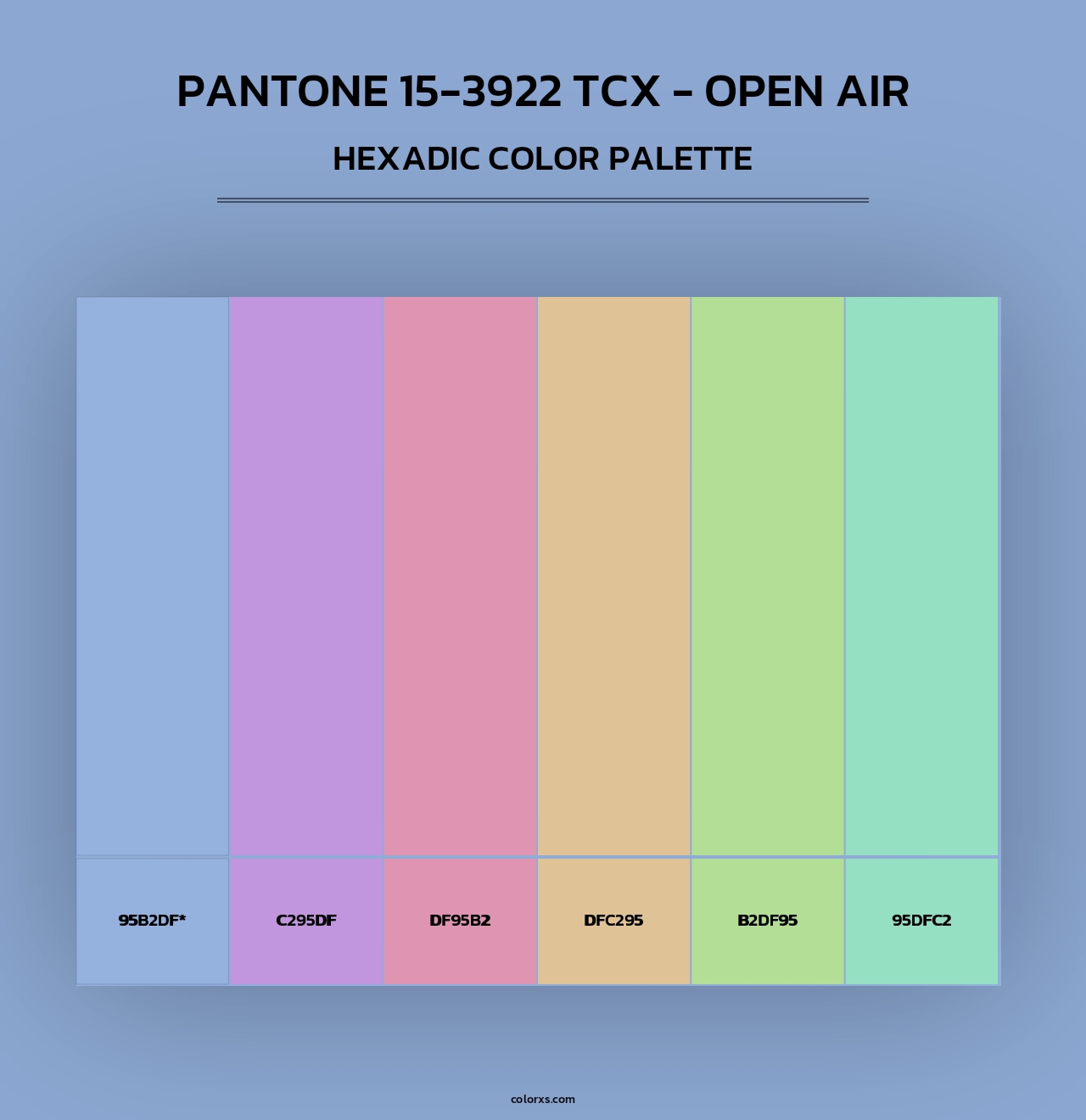 PANTONE 15-3922 TCX - Open Air - Hexadic Color Palette