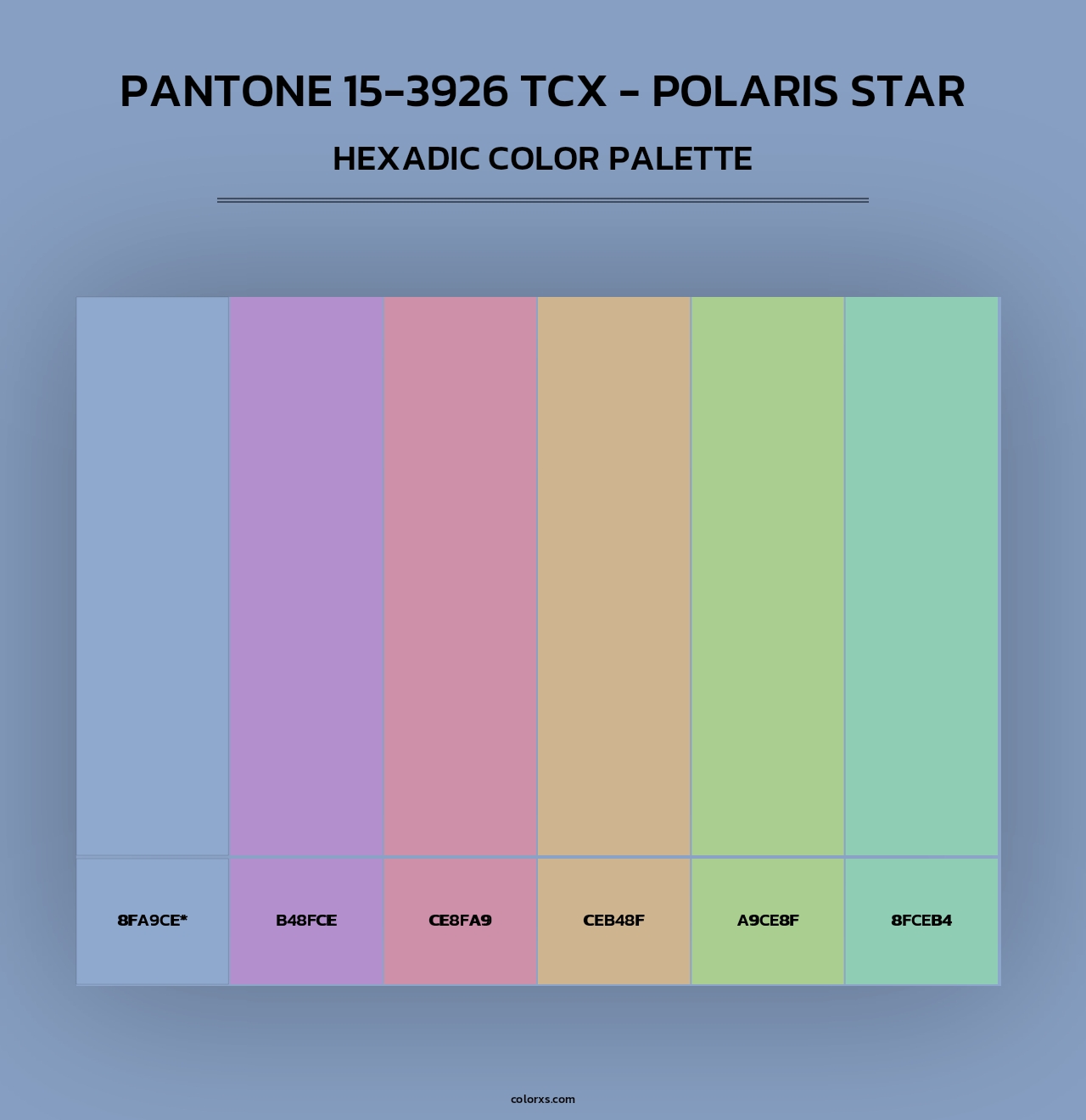 PANTONE 15-3926 TCX - Polaris Star - Hexadic Color Palette