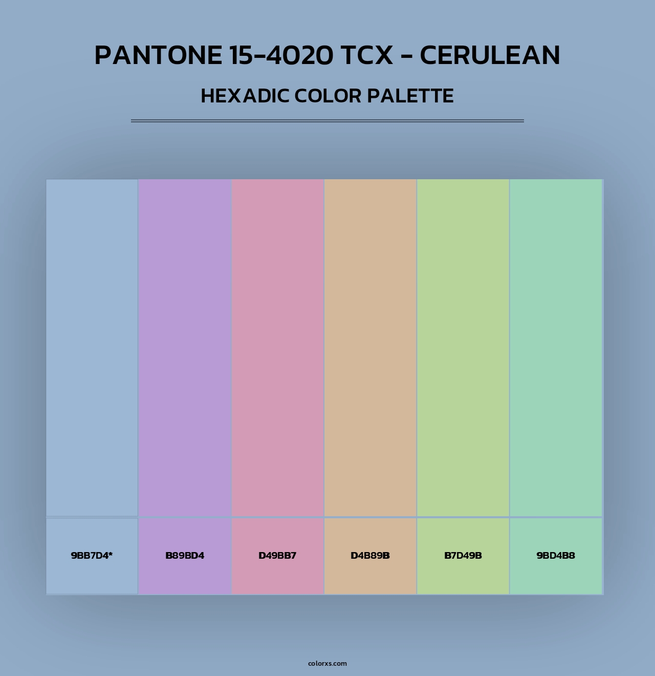 PANTONE 15-4020 TCX - Cerulean - Hexadic Color Palette