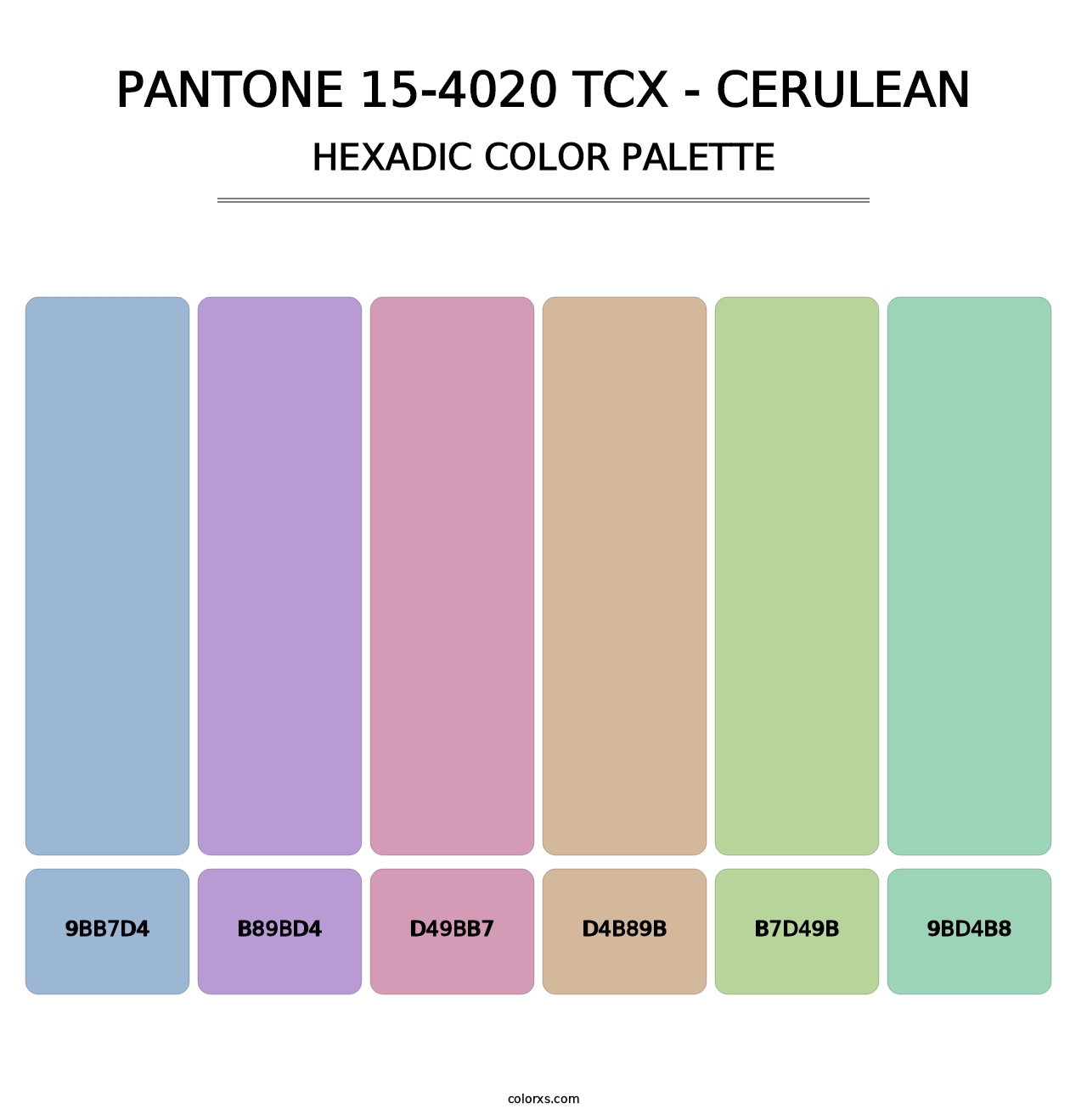 PANTONE 15-4020 TCX - Cerulean - Hexadic Color Palette