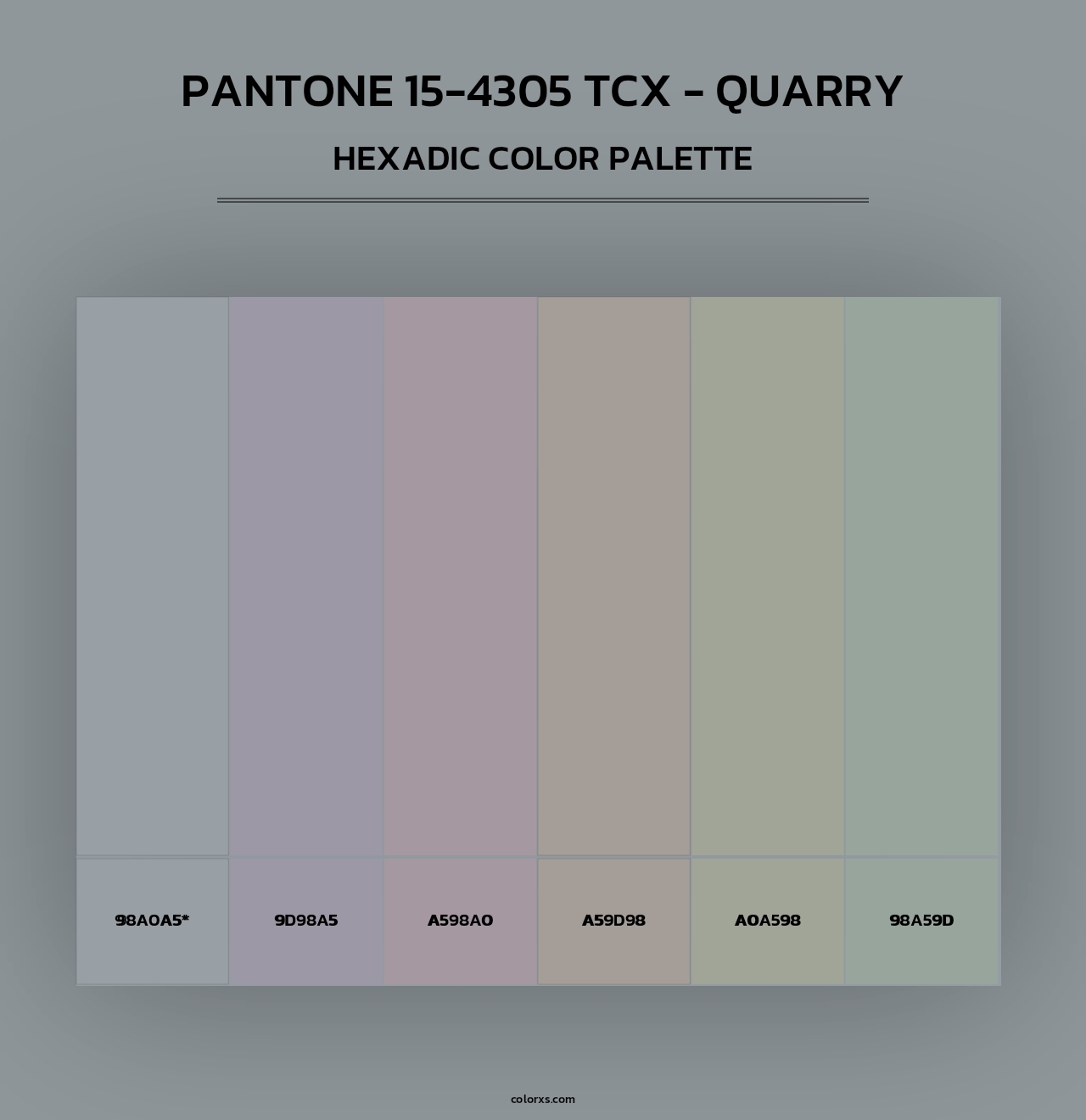 PANTONE 15-4305 TCX - Quarry - Hexadic Color Palette