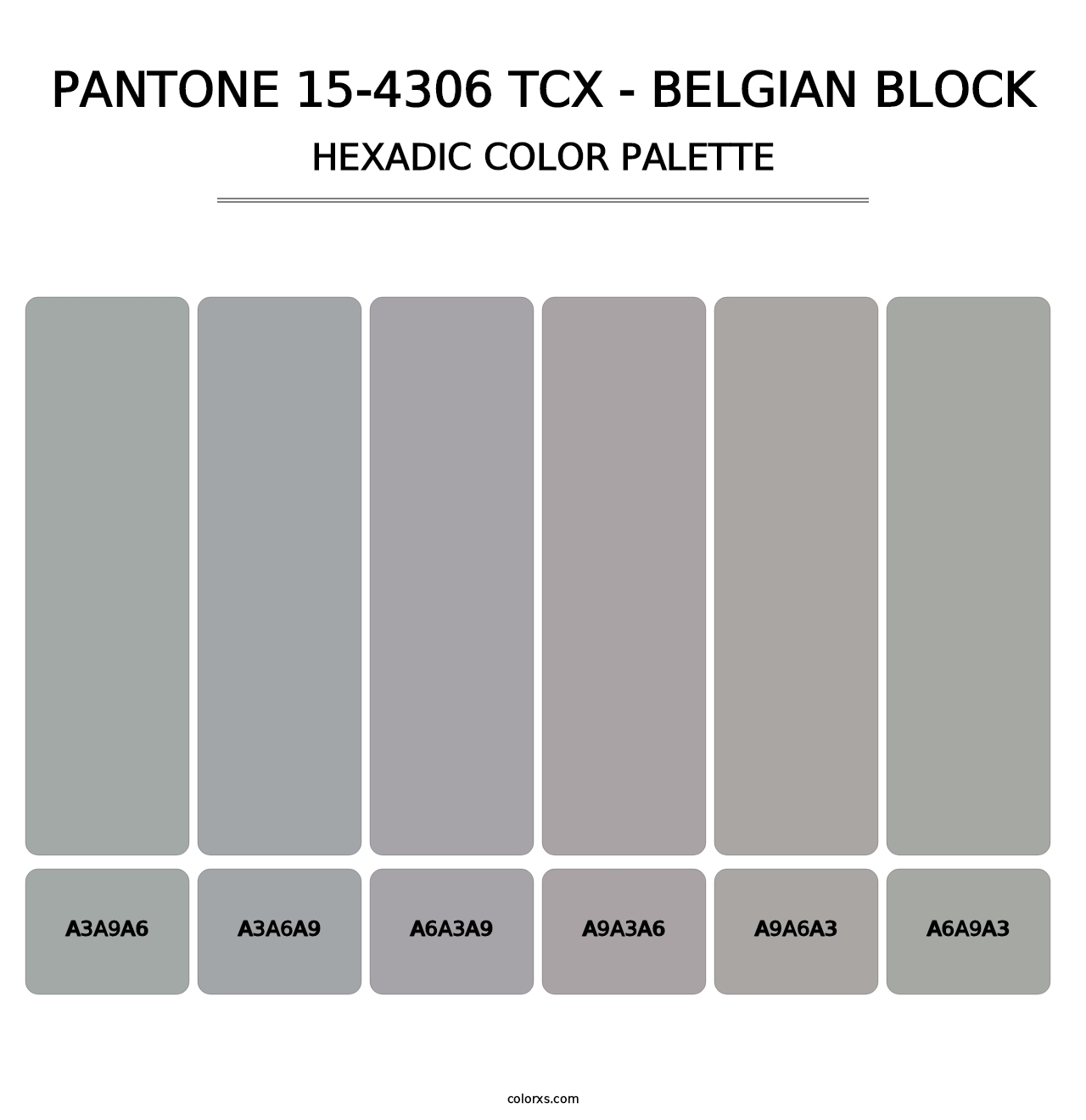 PANTONE 15-4306 TCX - Belgian Block - Hexadic Color Palette