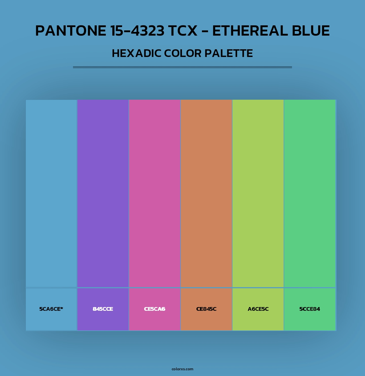 PANTONE 15-4323 TCX - Ethereal Blue - Hexadic Color Palette