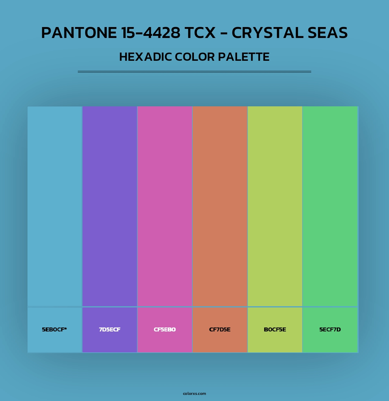 PANTONE 15-4428 TCX - Crystal Seas - Hexadic Color Palette