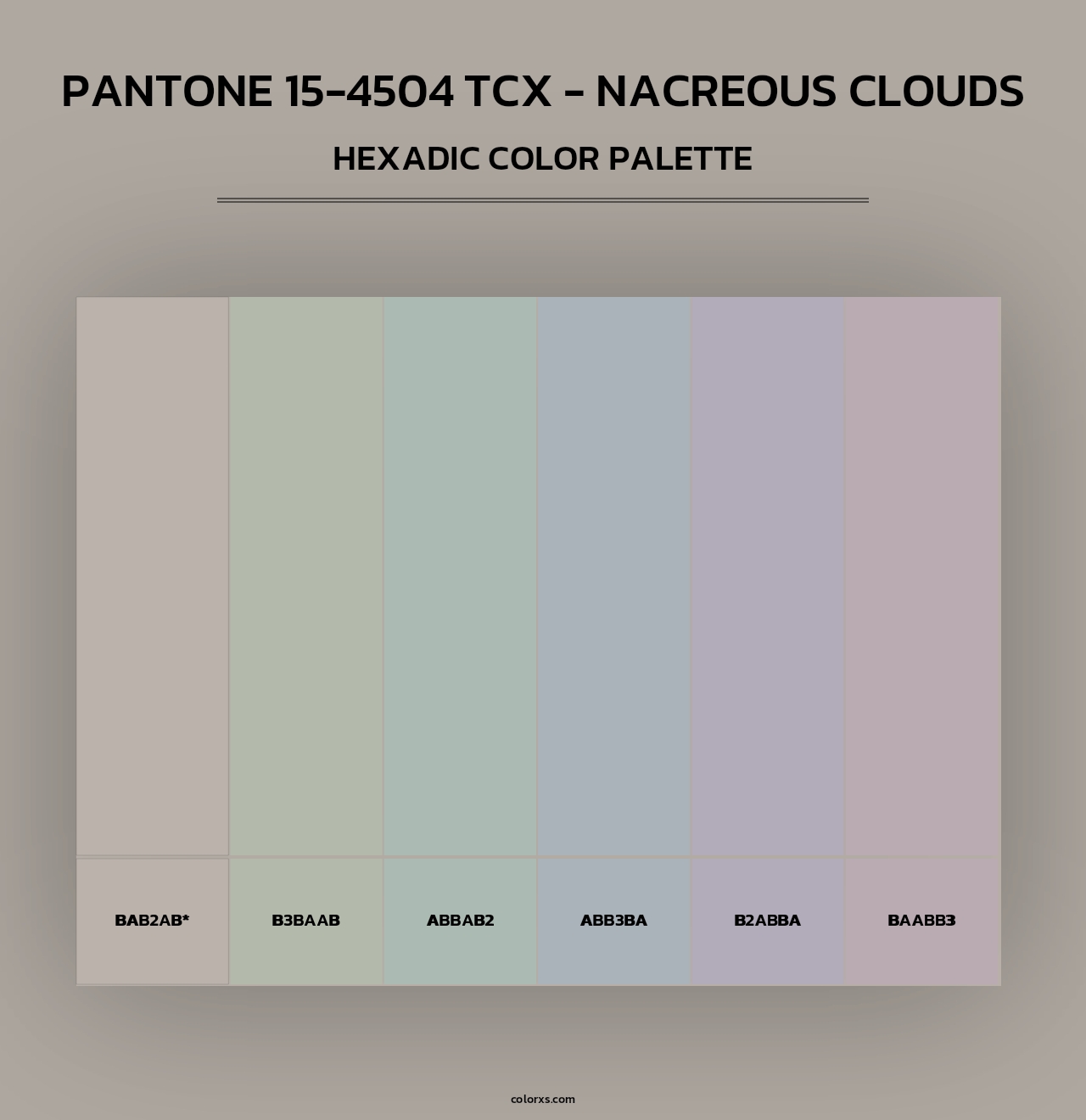 PANTONE 15-4504 TCX - Nacreous Clouds - Hexadic Color Palette