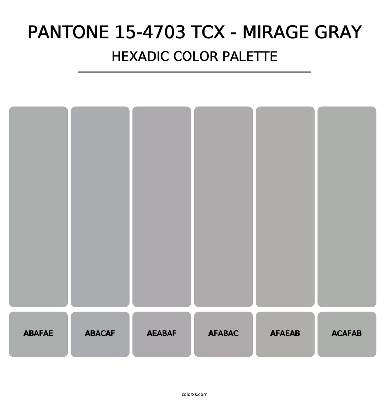 PANTONE 15-4703 TCX - Mirage Gray - Hexadic Color Palette