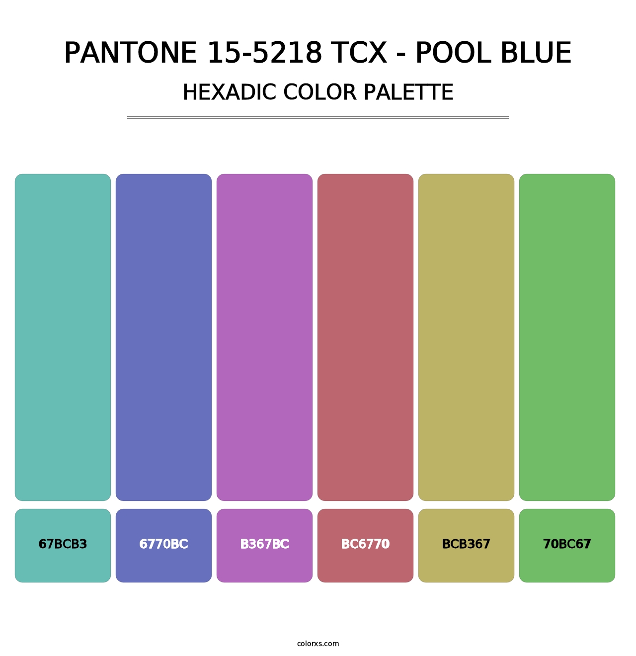 PANTONE 15-5218 TCX - Pool Blue - Hexadic Color Palette