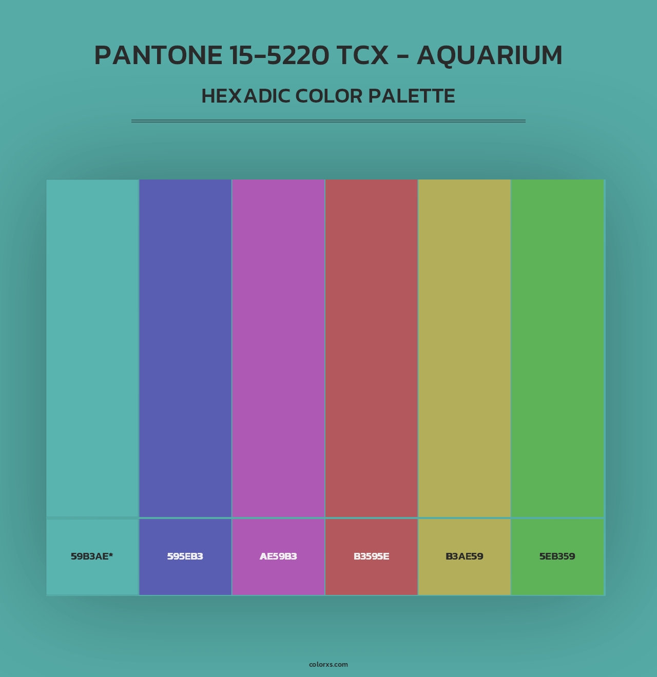 PANTONE 15-5220 TCX - Aquarium - Hexadic Color Palette