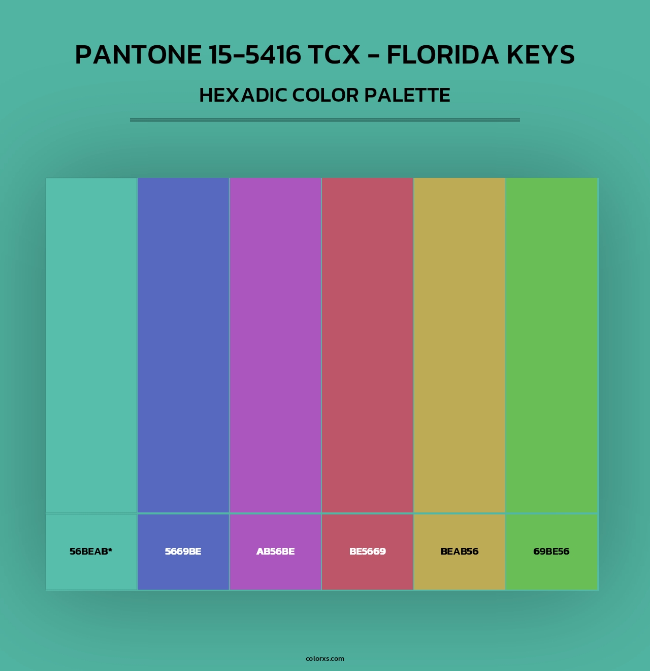 PANTONE 15-5416 TCX - Florida Keys - Hexadic Color Palette