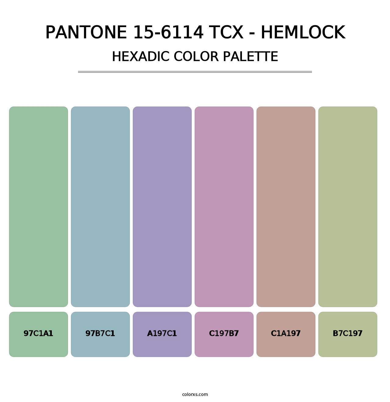 PANTONE 15-6114 TCX - Hemlock - Hexadic Color Palette