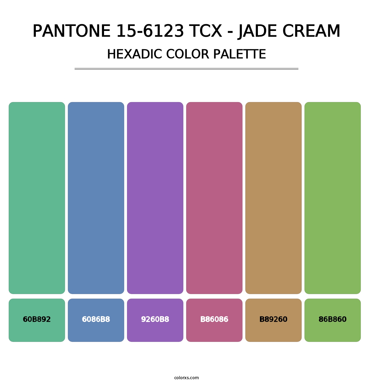 PANTONE 15-6123 TCX - Jade Cream - Hexadic Color Palette