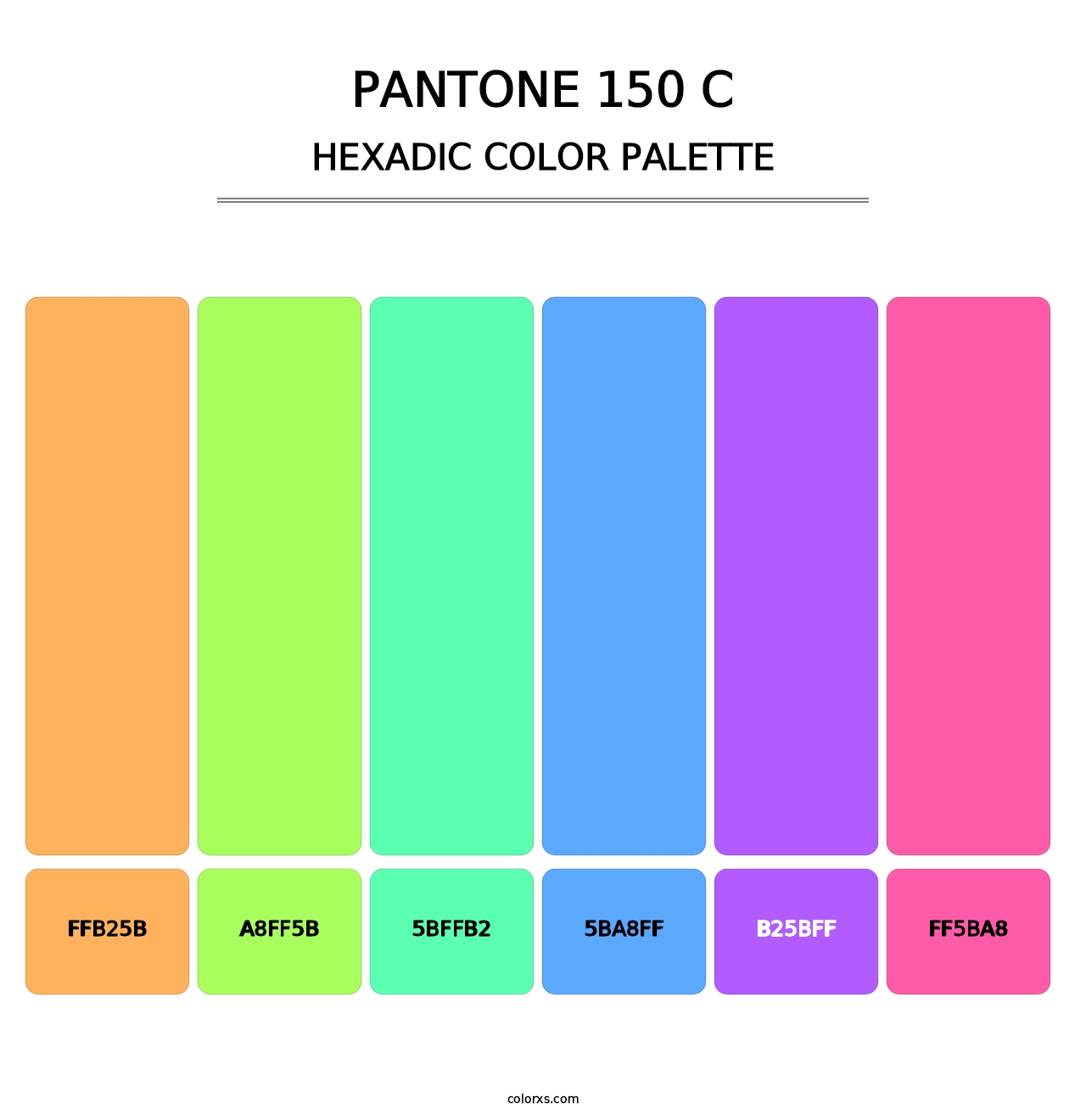 PANTONE 150 C - Hexadic Color Palette