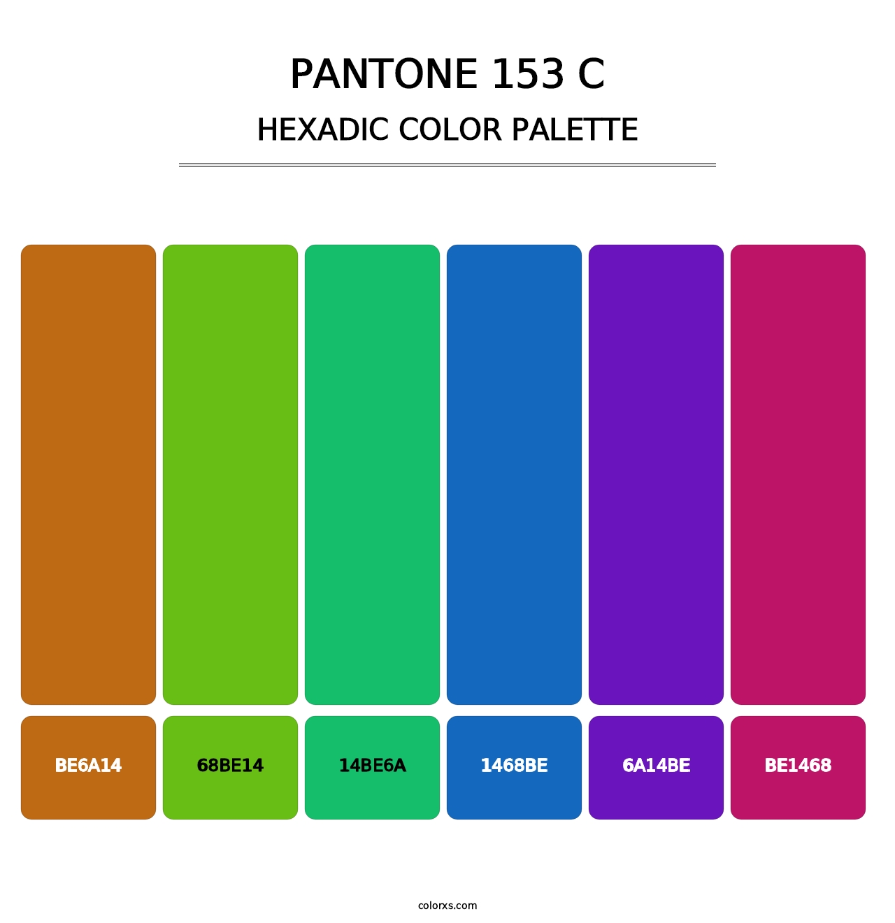 PANTONE 153 C - Hexadic Color Palette