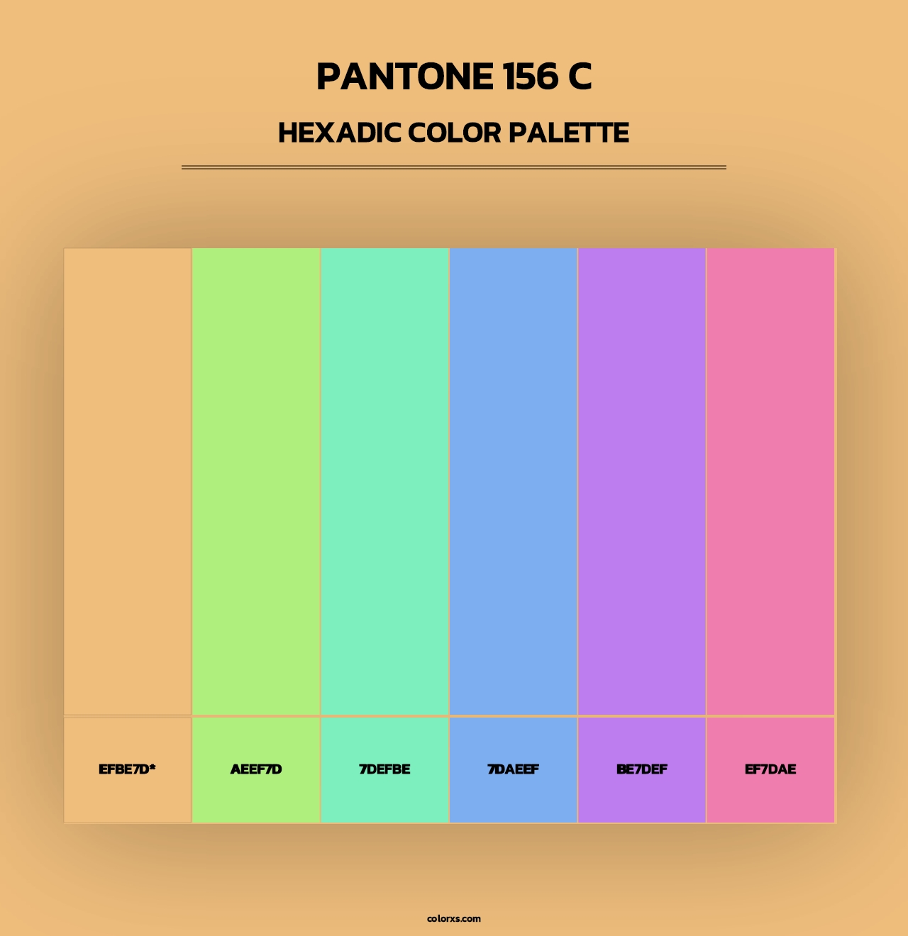 PANTONE 156 C - Hexadic Color Palette