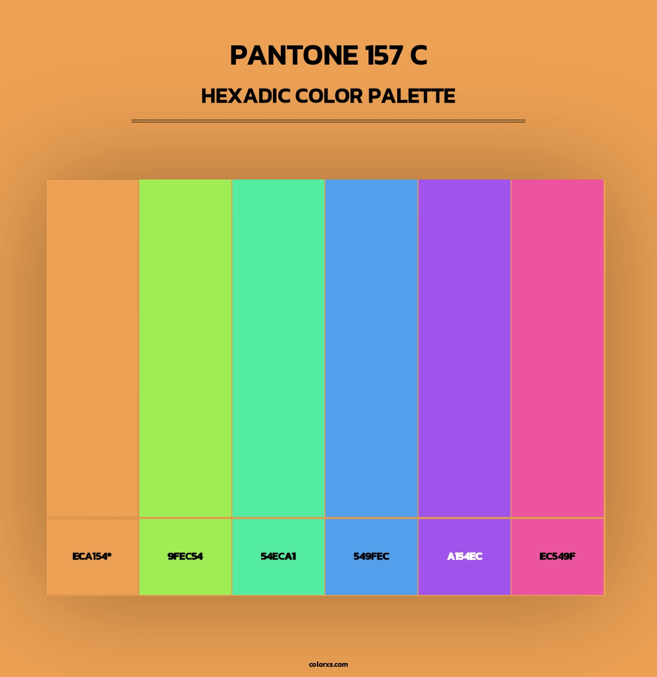 PANTONE 157 C - Hexadic Color Palette