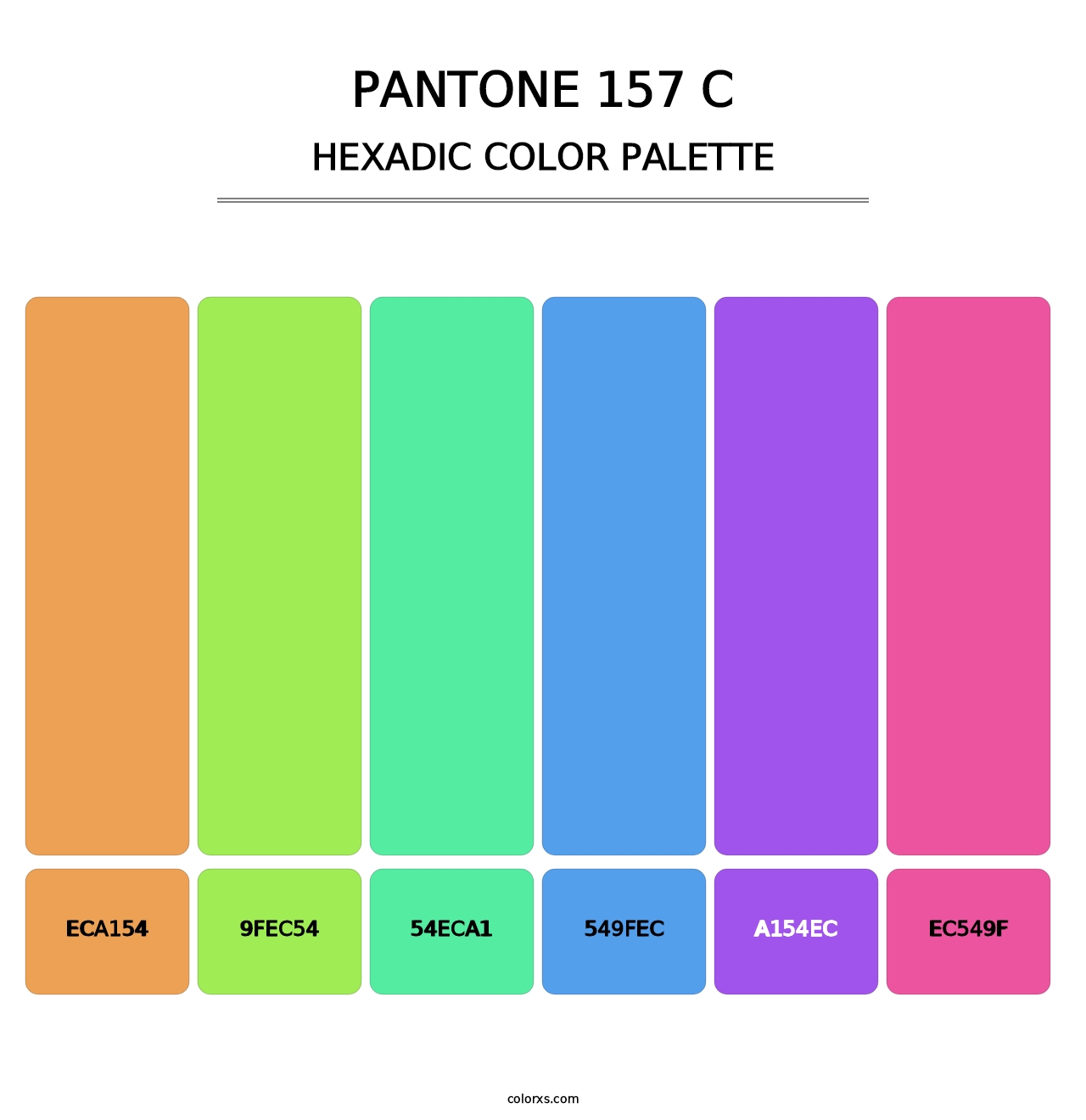 PANTONE 157 C - Hexadic Color Palette